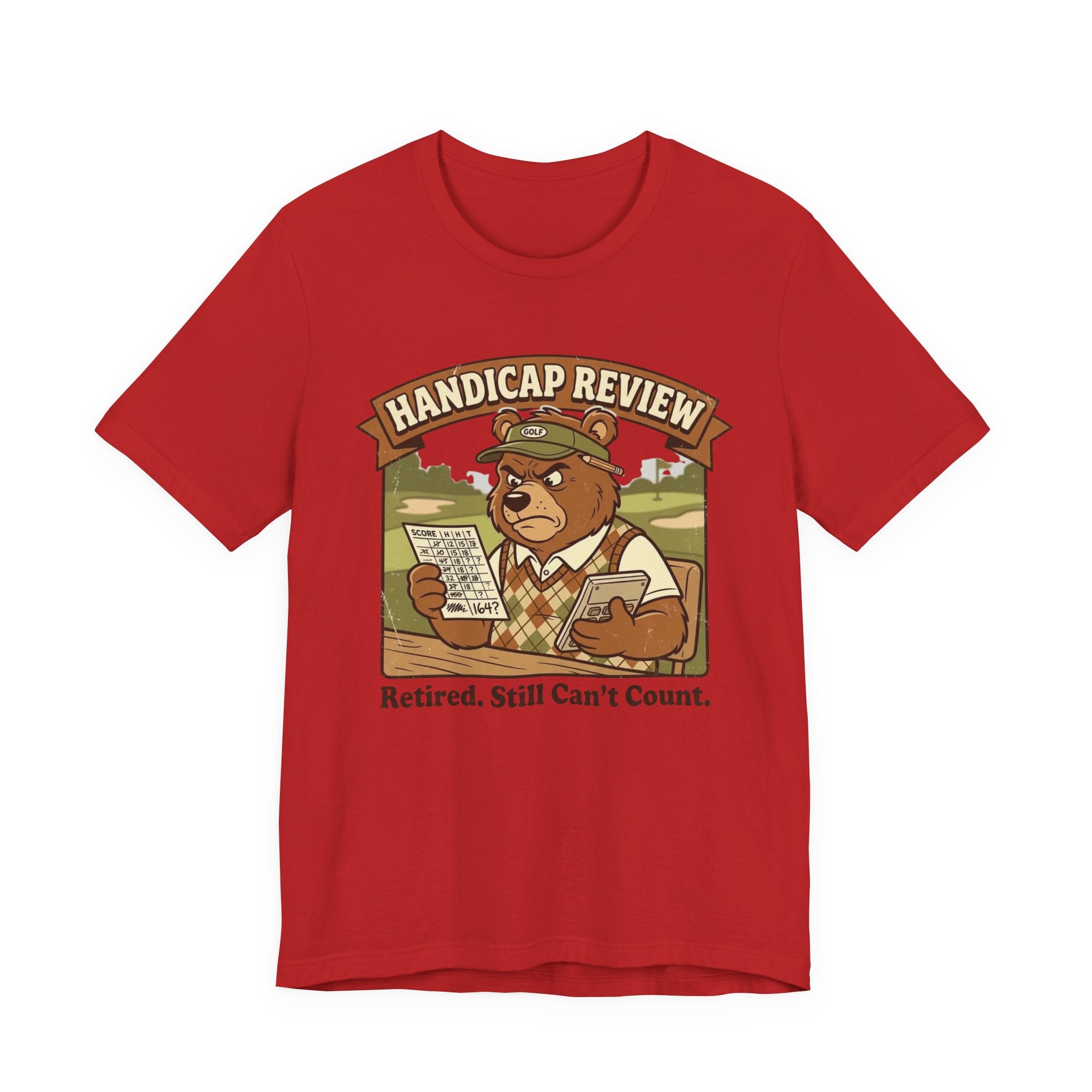 Handicap Review Funny Golf T-Shirt | Retired Golfer Gift | Golf Scorecard Humor Tee