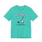 Retired Clubhouse Permanent Resident Golf T-Shirt | Funny Retirement Tee | Wild Green Golf