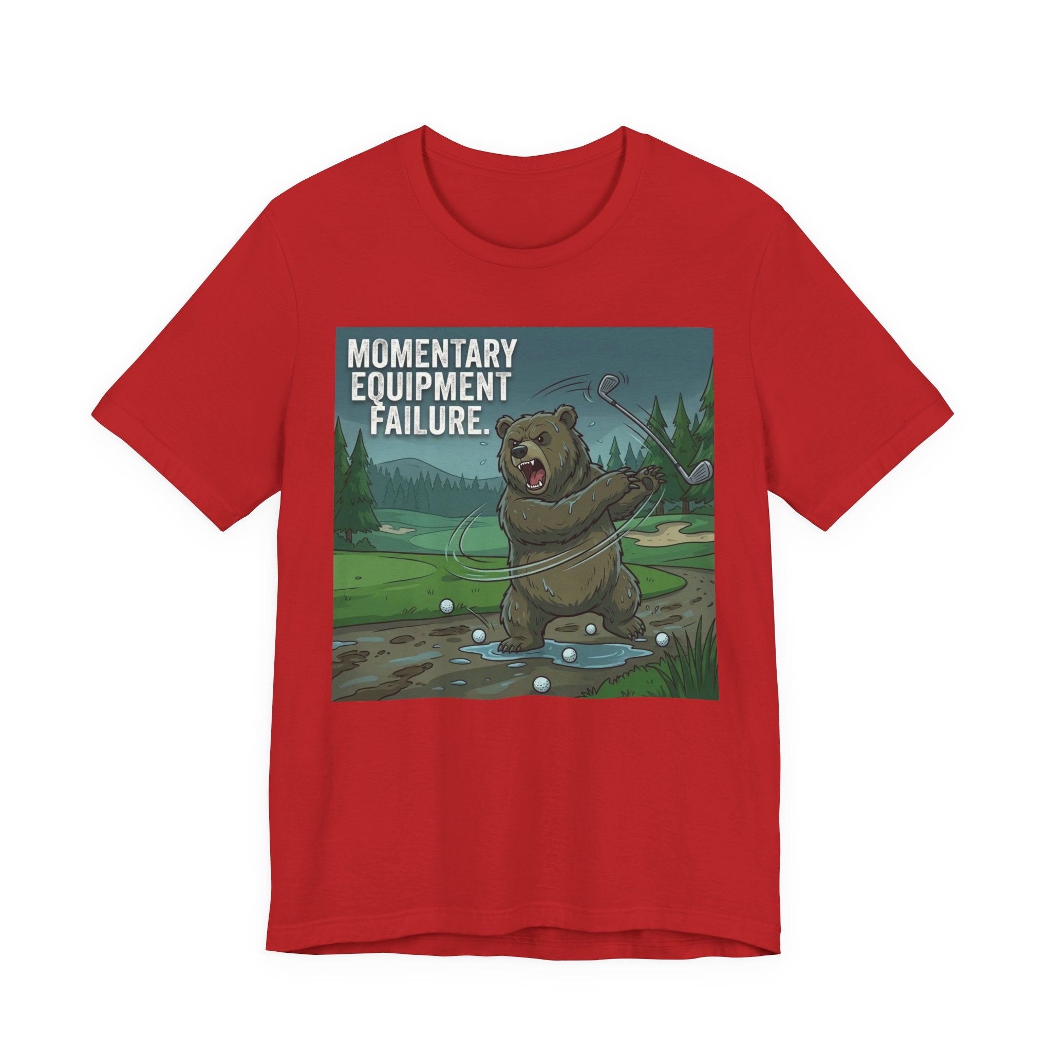 Momentary Equipment Failure Funny Golf T-Shirt | Golf Club Throwing Humor | Golfer Gift Tee
