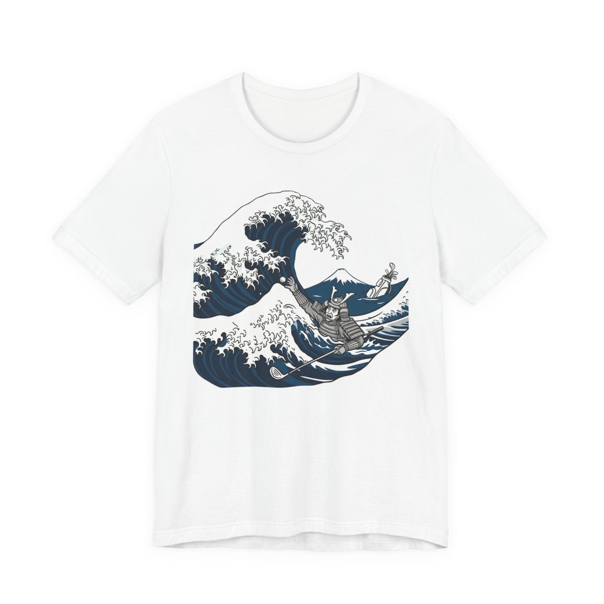 Water Warrior Golf T-Shirt | Samurai Great Wave Golf Bag | Golf Legend Series | Wild Green Golf