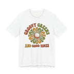 Groovy Greens and Good Times Golf T-Shirt | Retro Flower Golf Tee | 70s Golf Shirt