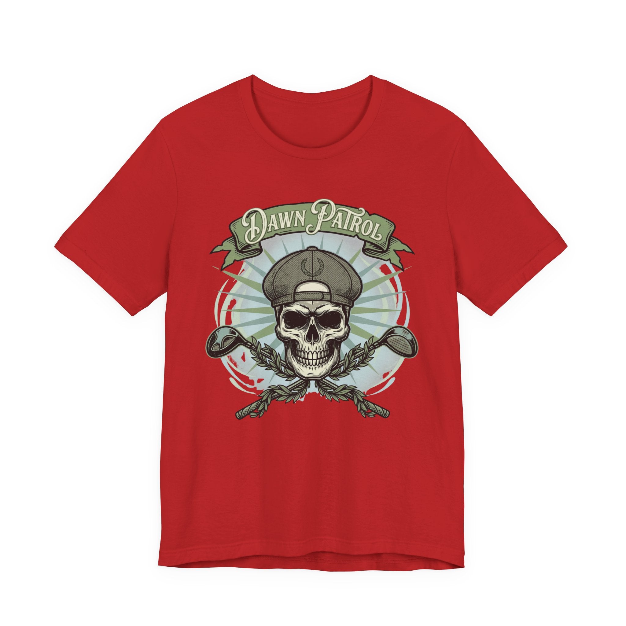 Dawn Patrol Golf T-Shirt | Skull Golfer Vintage Tee | Wild Green Golf