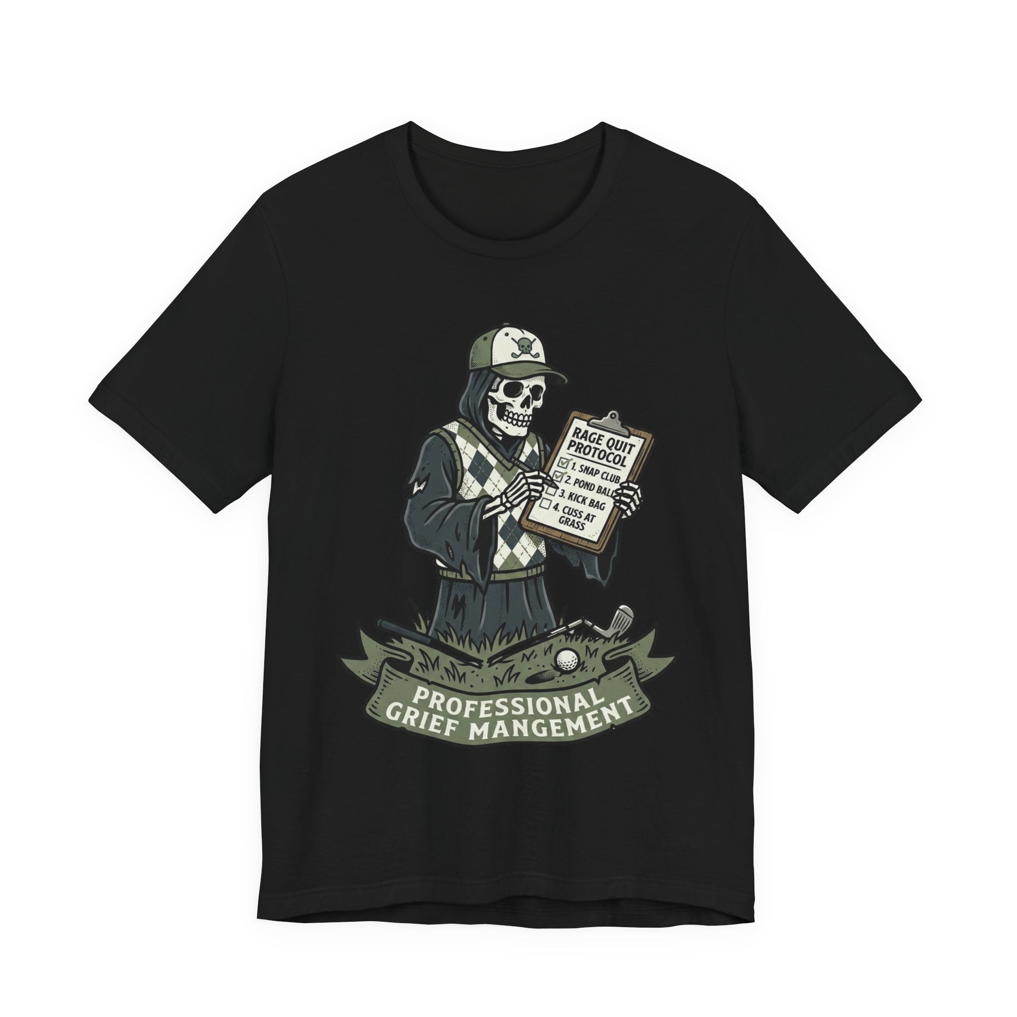 Professional Grief Management Tee — Skull Counselor Graphic T-Shirt