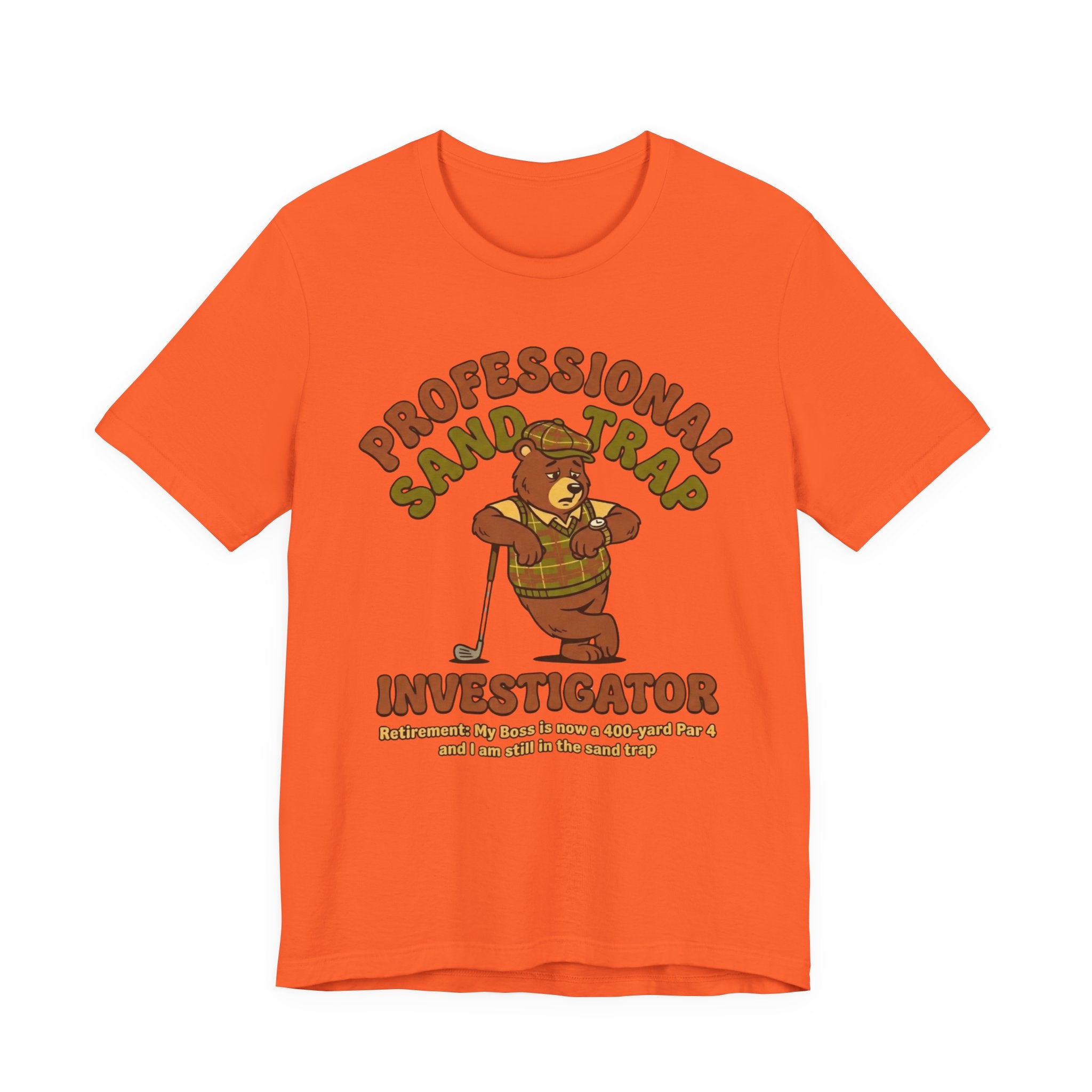 Professional Sand Trap Investigator Golf T-Shirt | Retirement Golf Tee | Wild Green Golf