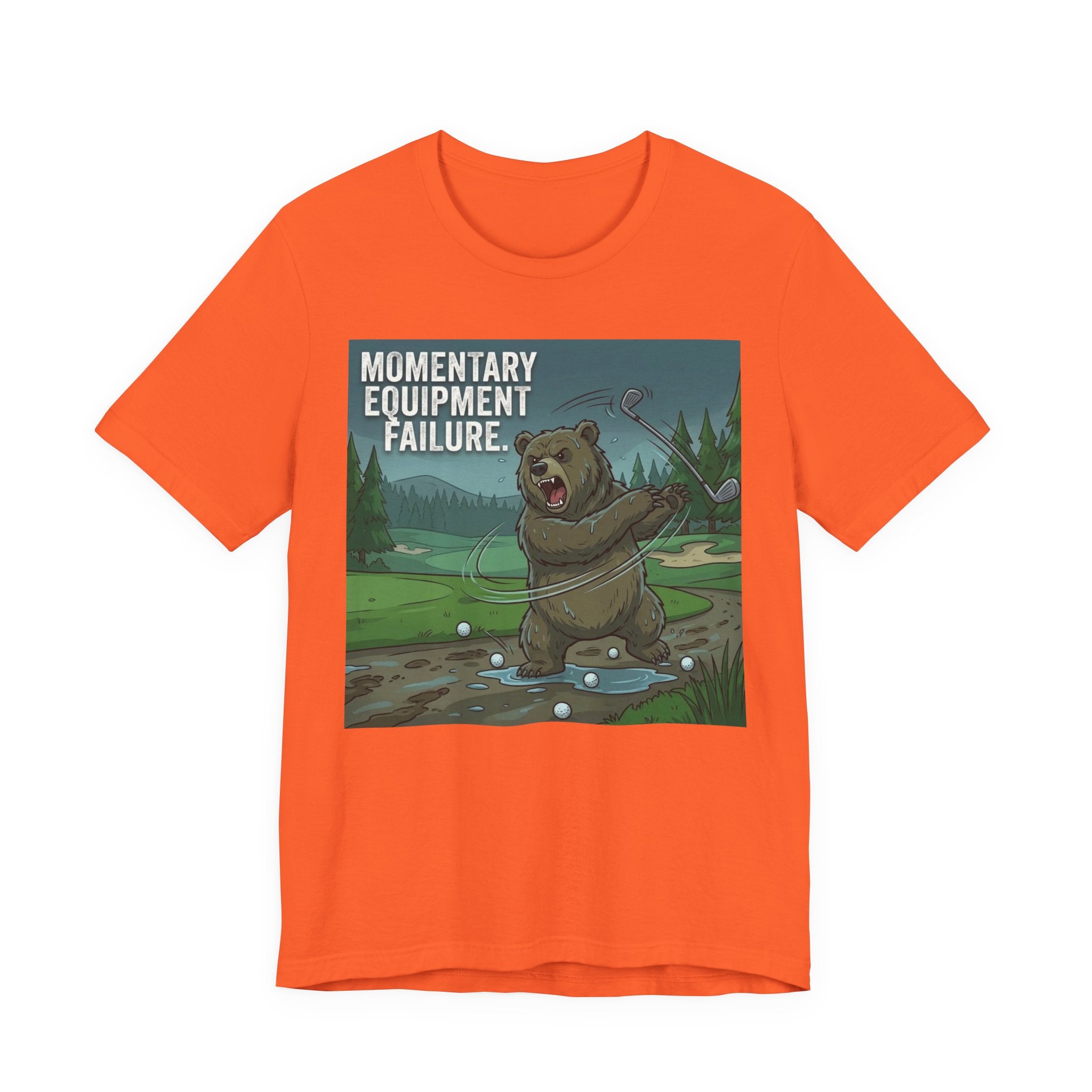 Momentary Equipment Failure Funny Golf T-Shirt | Golf Club Throwing Humor | Golfer Gift Tee