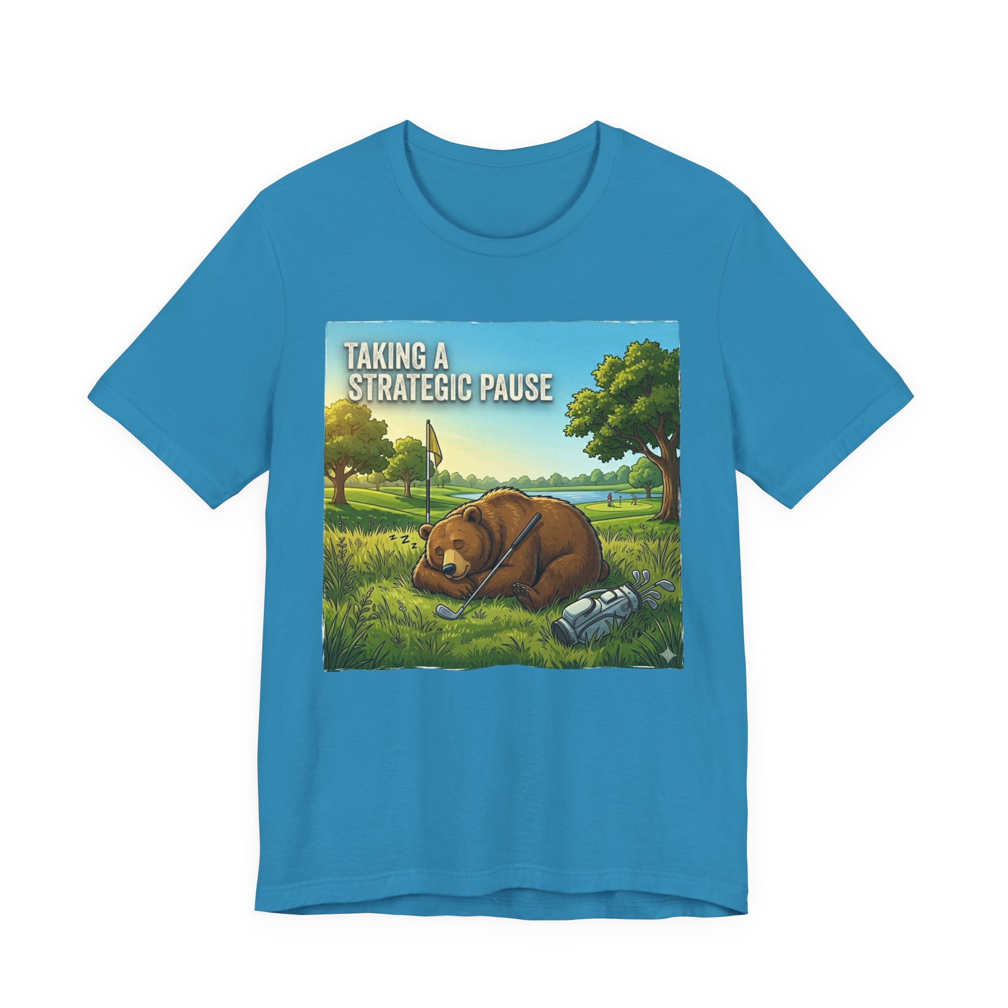 Taking a Strategic Pause Funny Golf T-Shirt | Golf Nap Humor | Golfer Gift Tee