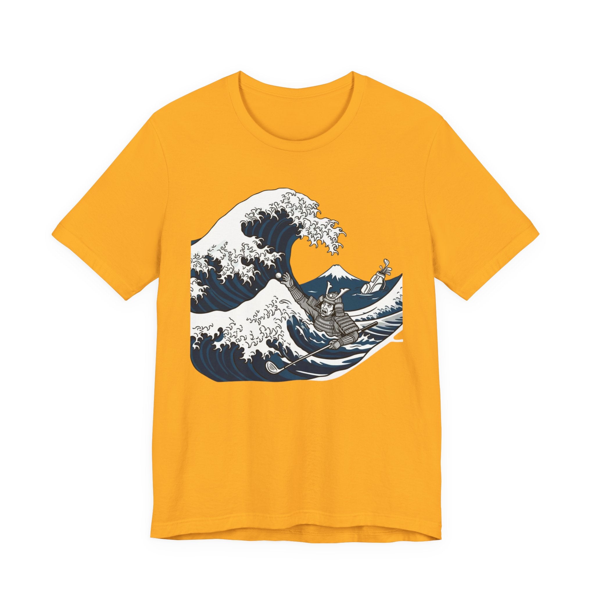 Water Warrior Golf T-Shirt | Samurai Great Wave Golf Bag | Golf Legend Series | Wild Green Golf