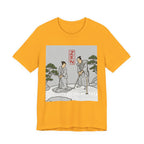 ZEN Golf T-Shirt | Two Samurai Putting Japanese Art Tee | Golf Legend Series | Wild Green Golf