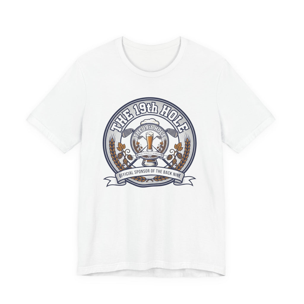 The 19th Hole Beer Golf T-Shirt | Official Sponsor Back Nine | Golf Beer Gift