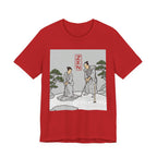 ZEN Golf T-Shirt | Two Samurai Putting Japanese Art Tee | Golf Legend Series | Wild Green Golf