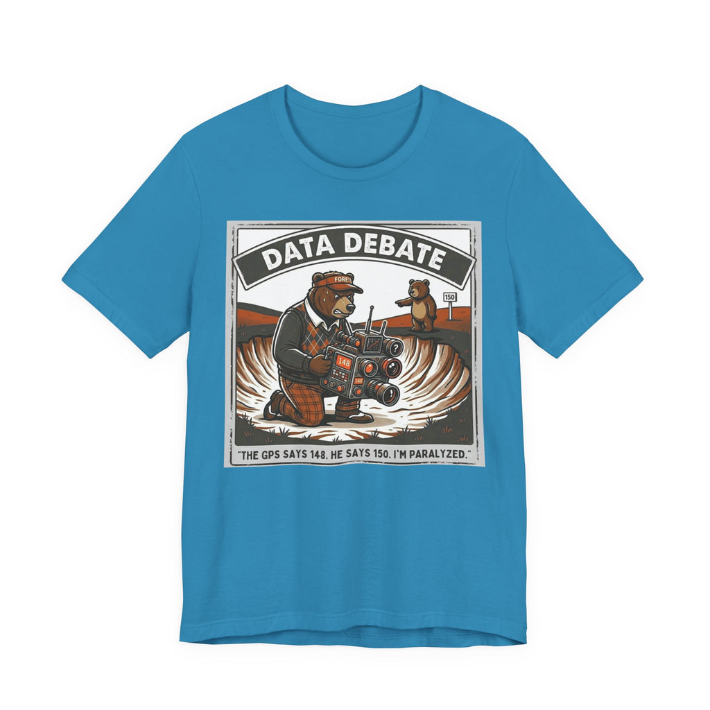 Data Debate Funny Golf T-Shirt | Golf GPS Humor | Golfer Gift Tee