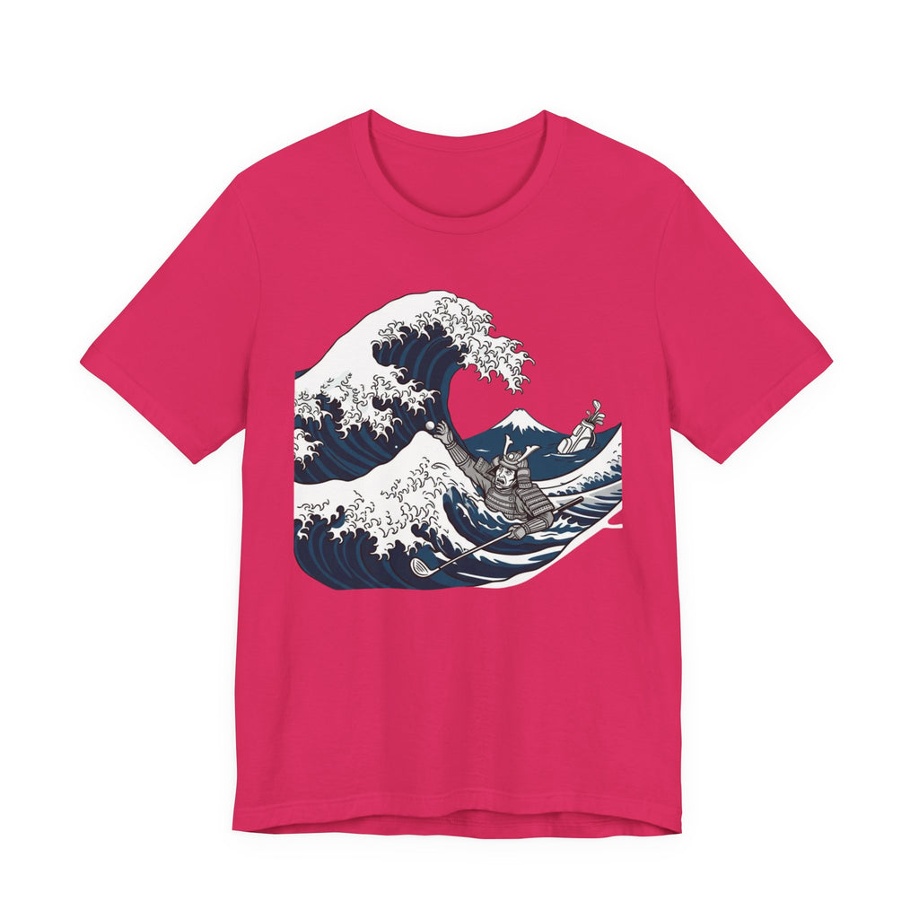 Water Warrior Golf T-Shirt | Samurai Great Wave Golf Bag | Golf Legend Series | Wild Green Golf