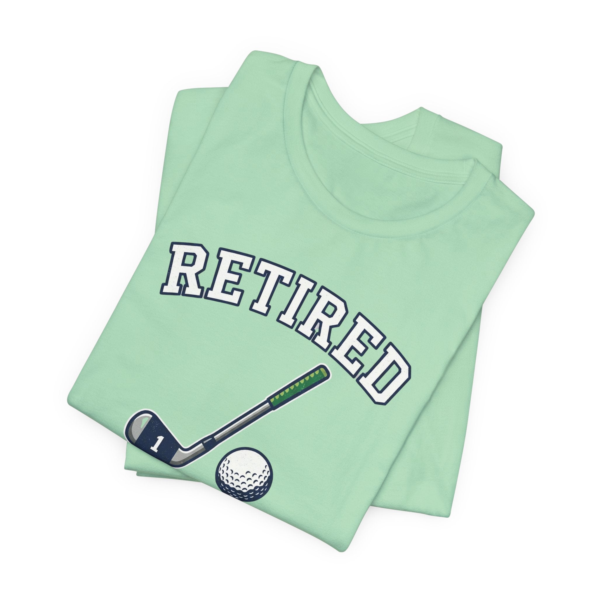 Retired Clubhouse Permanent Resident Golf T-Shirt | Funny Retirement Tee | Wild Green Golf