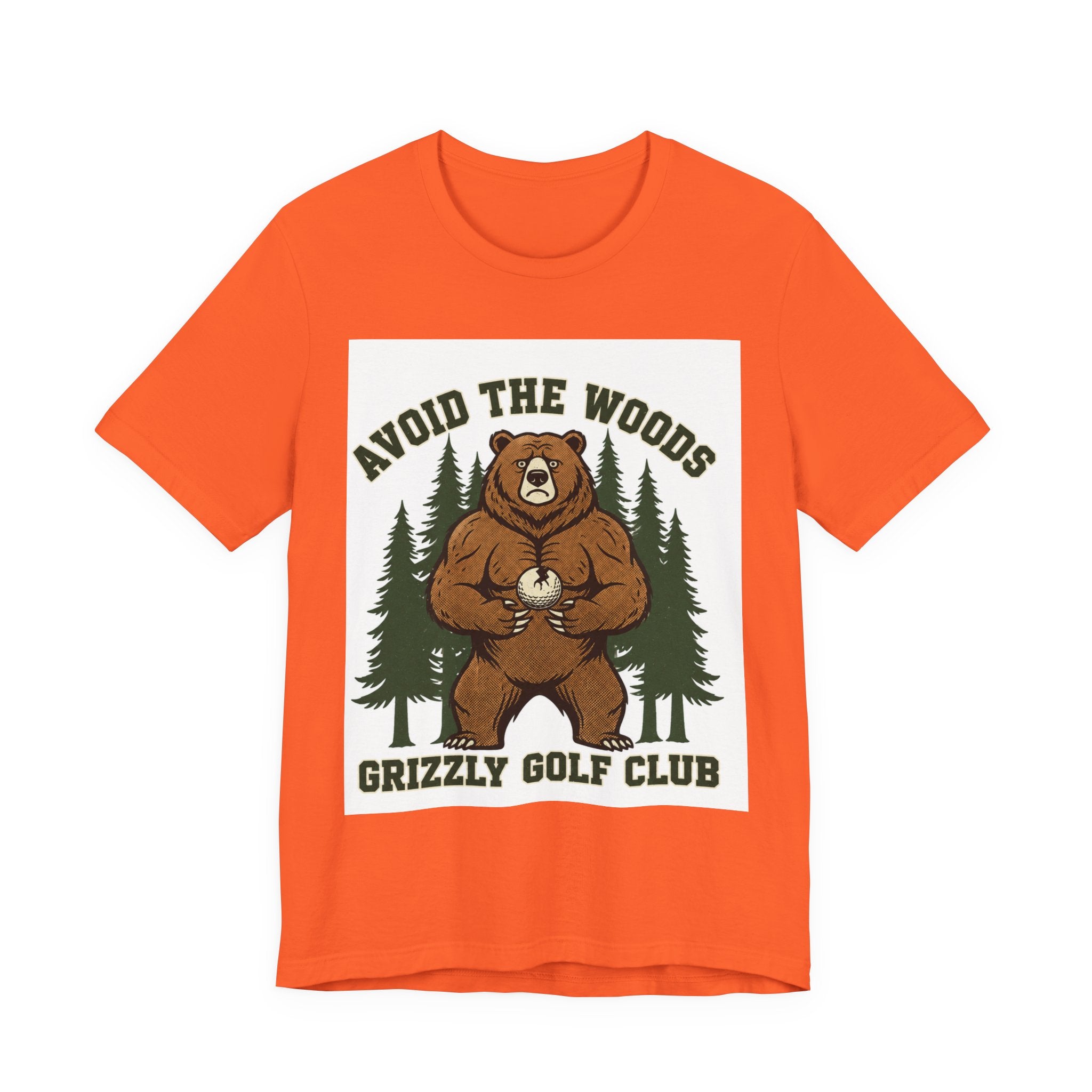 Avoid The Woods Grizzly Golf Club T-Shirt | Funny Golf Shirt | Golf Gift For Him