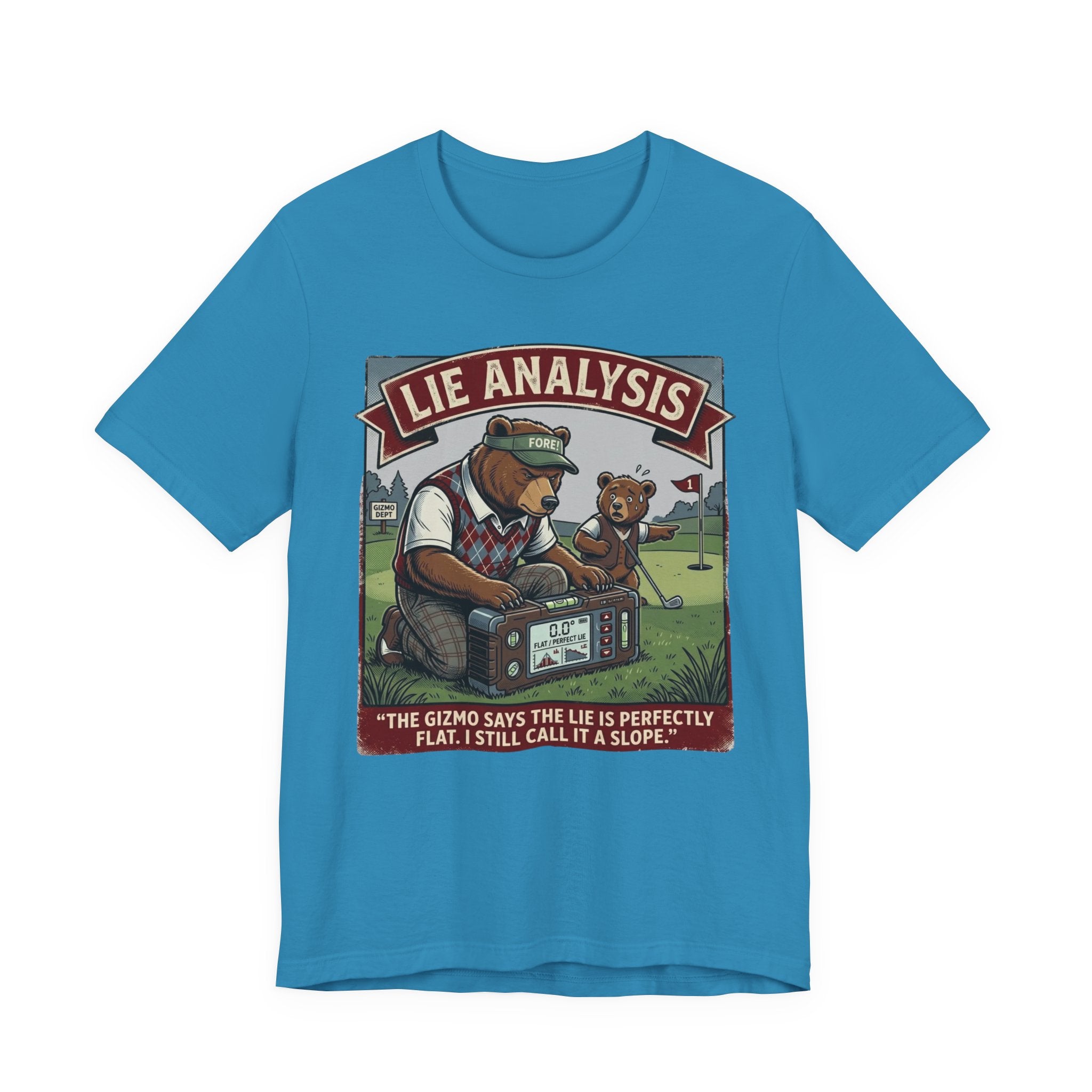 Lie Analysis Funny Golf T-Shirt | Golf Slope Humor | Golfer Gift Tee