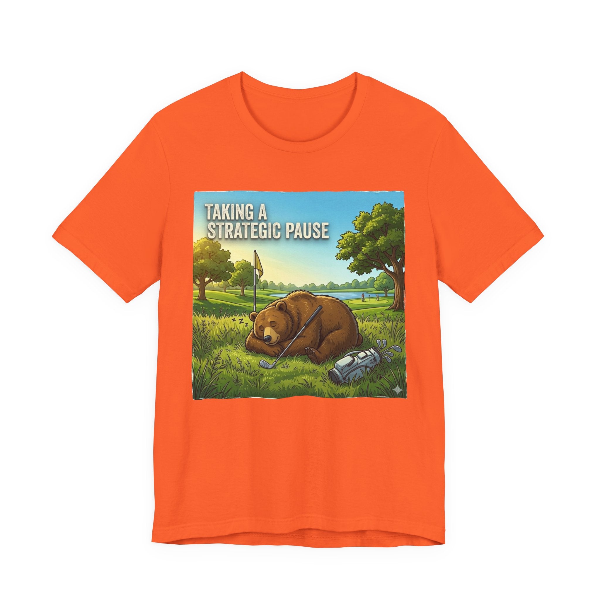 Taking a Strategic Pause Funny Golf T-Shirt | Golf Nap Humor | Golfer Gift Tee