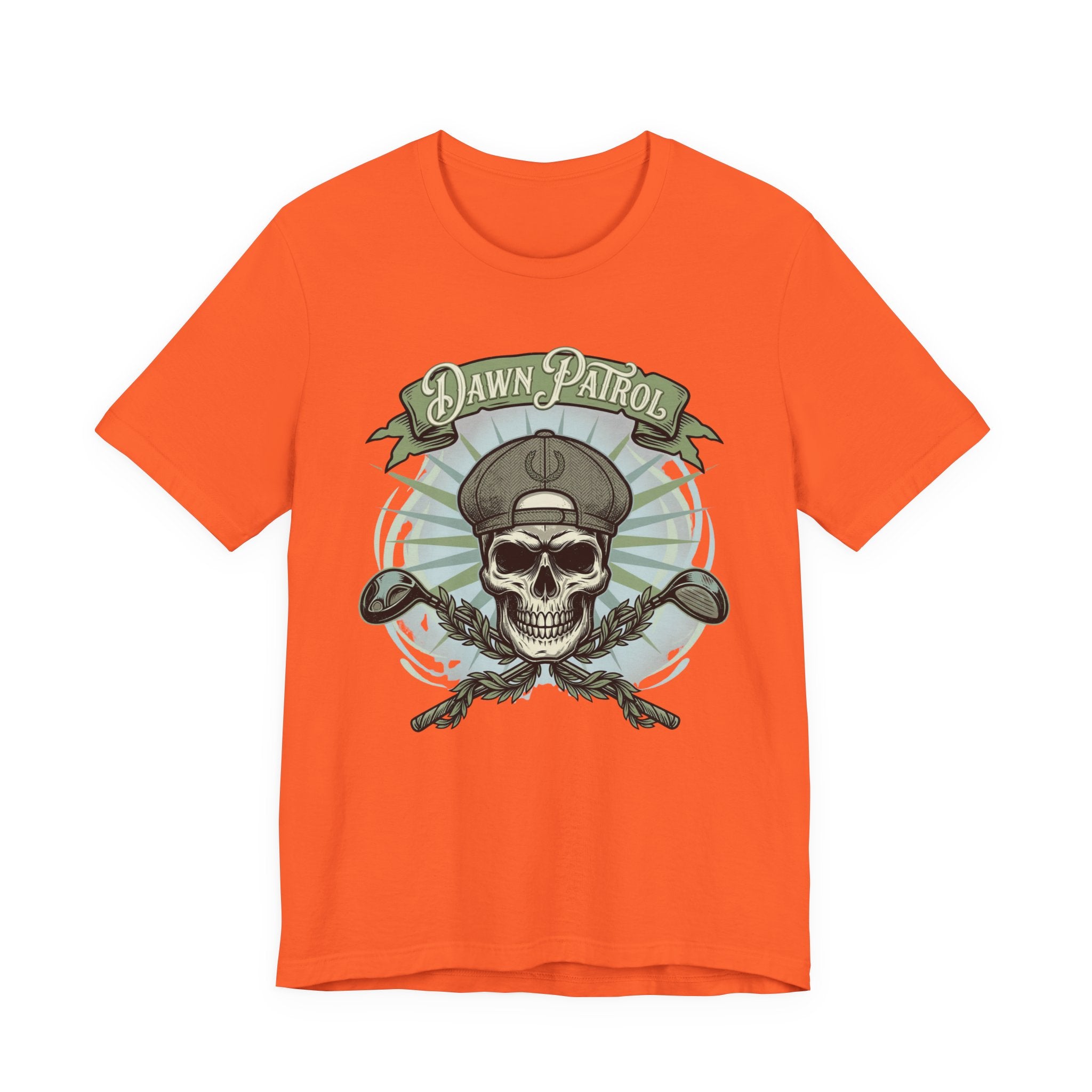 Dawn Patrol Golf T-Shirt | Skull Golfer Vintage Tee | Wild Green Golf