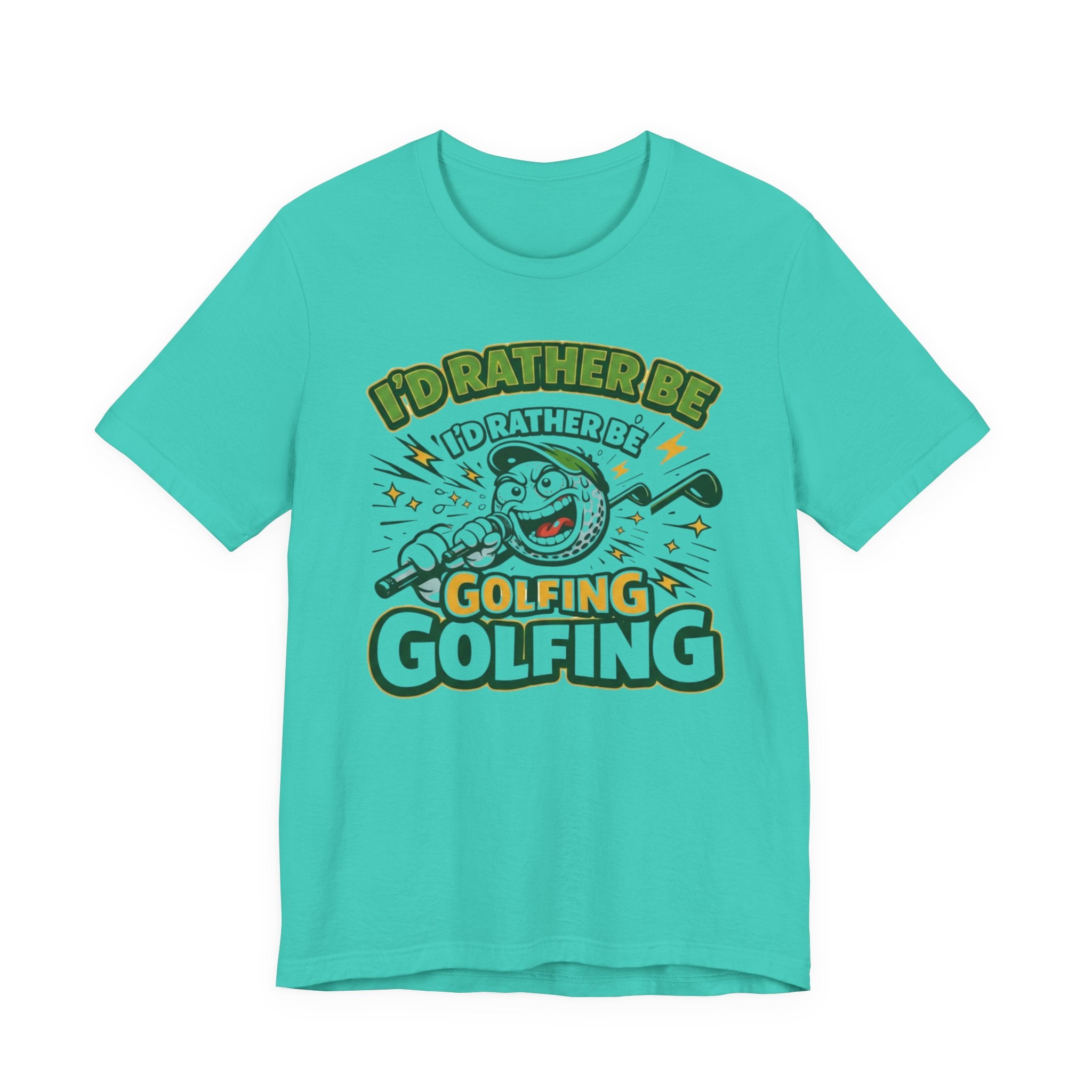 I'd Rather Be Golfing Graphic T-Shirt | Golf Lover Tee | Funny Golf Gift