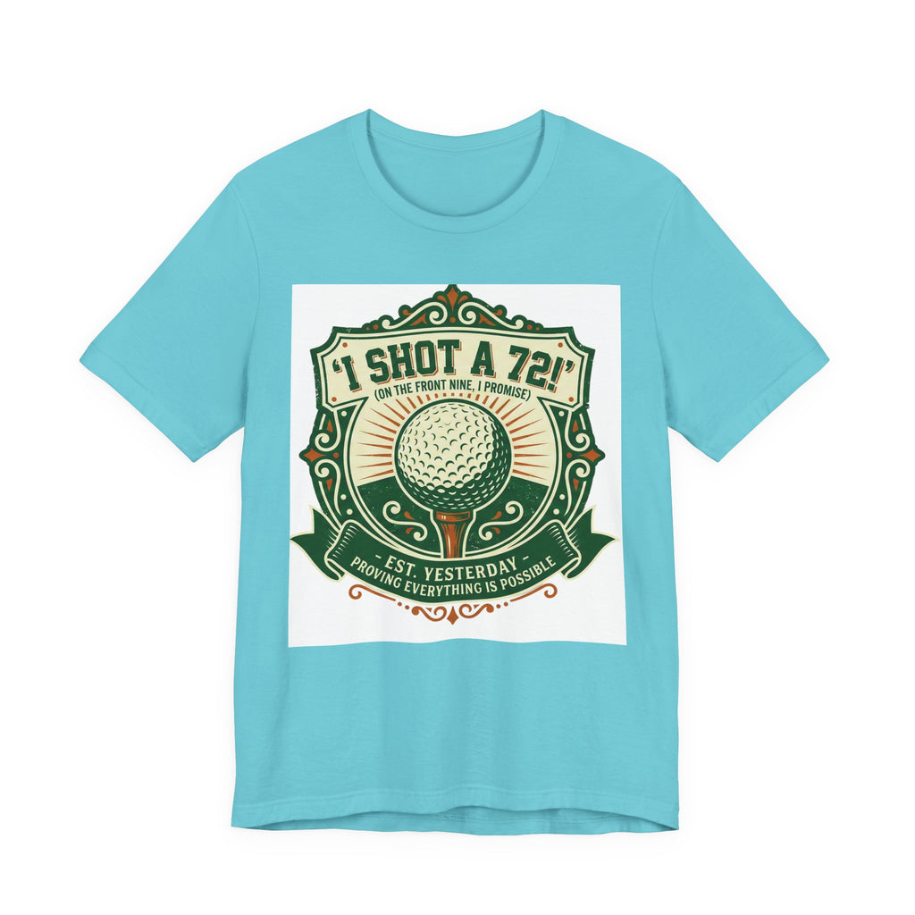 Golf Vintage Crest T-Shirt | "I Shot a 72" Retro Golf Graphic Tee | Wild Green Golf