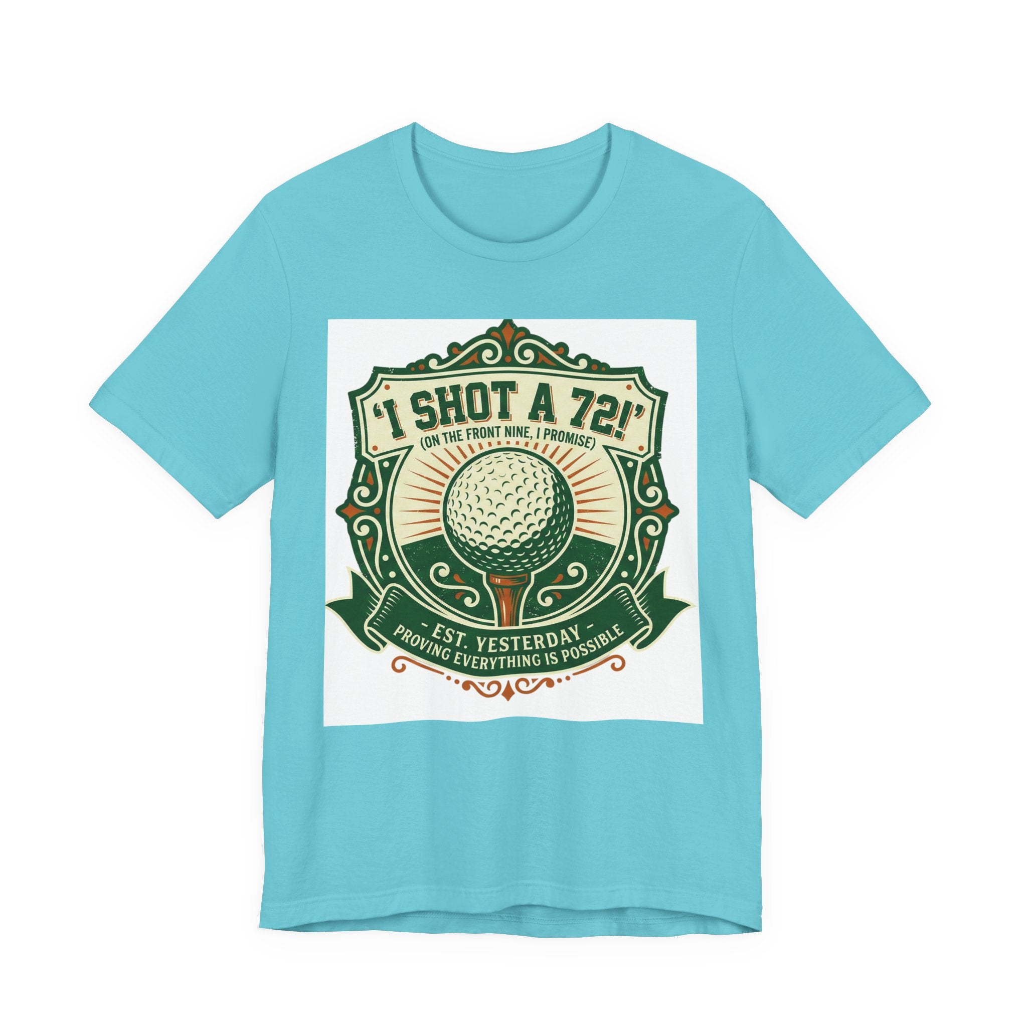 Golf Vintage Crest T-Shirt | "I Shot a 72" Retro Golf Graphic Tee | Wild Green Golf