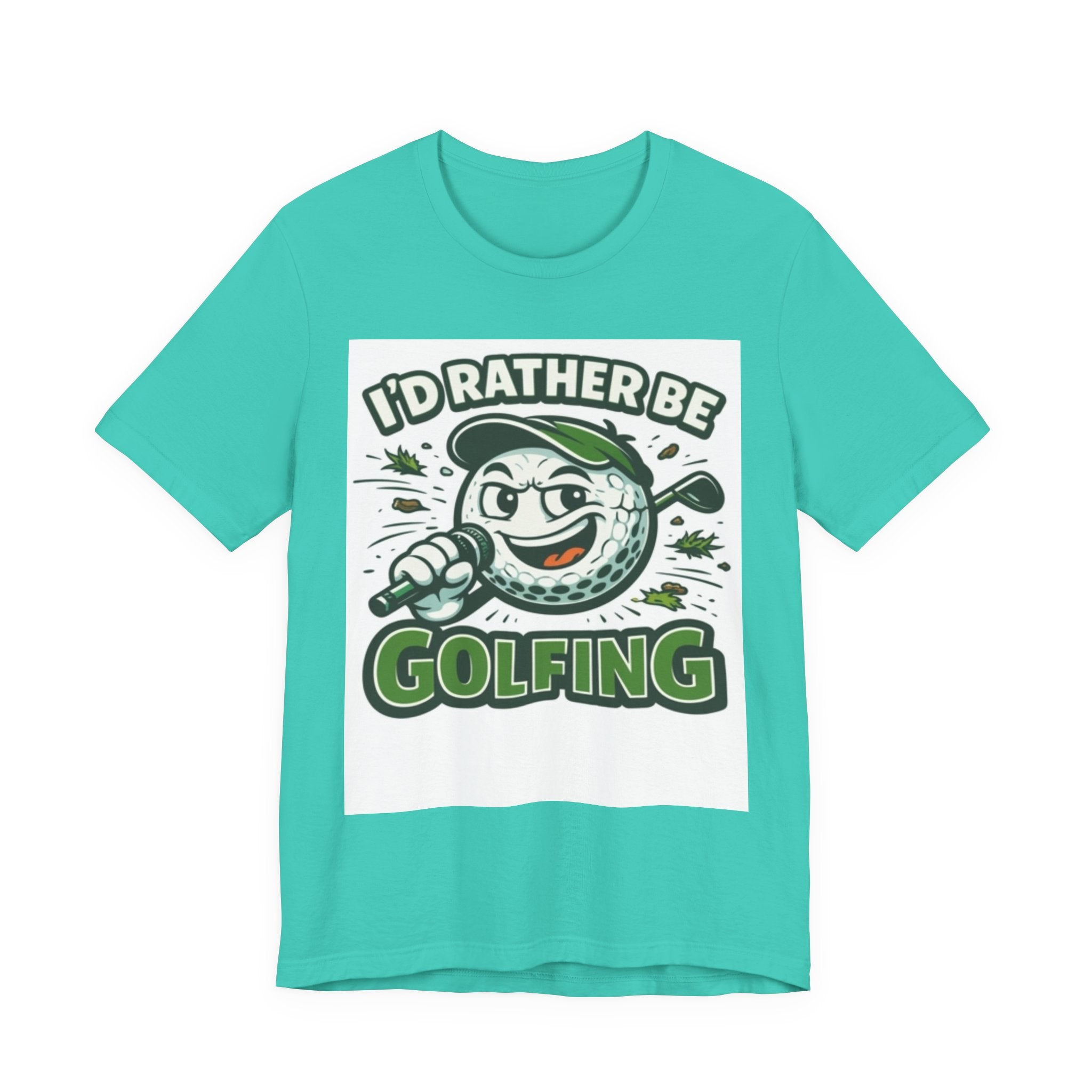 I'd Rather Be Golfing Graphic T-Shirt | Golf Lover Tee | Funny Golf Gift
