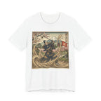 Samurai Bunker Shot Golf T-Shirt | Japanese Woodblock Sand Wave | Golf Legend Series | Wild Green Golf