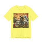 Samurai Tee Shot at Dawn Golf T-Shirt | Japanese Woodblock Great Wave | Golf Legend Series | Wild Green Golf