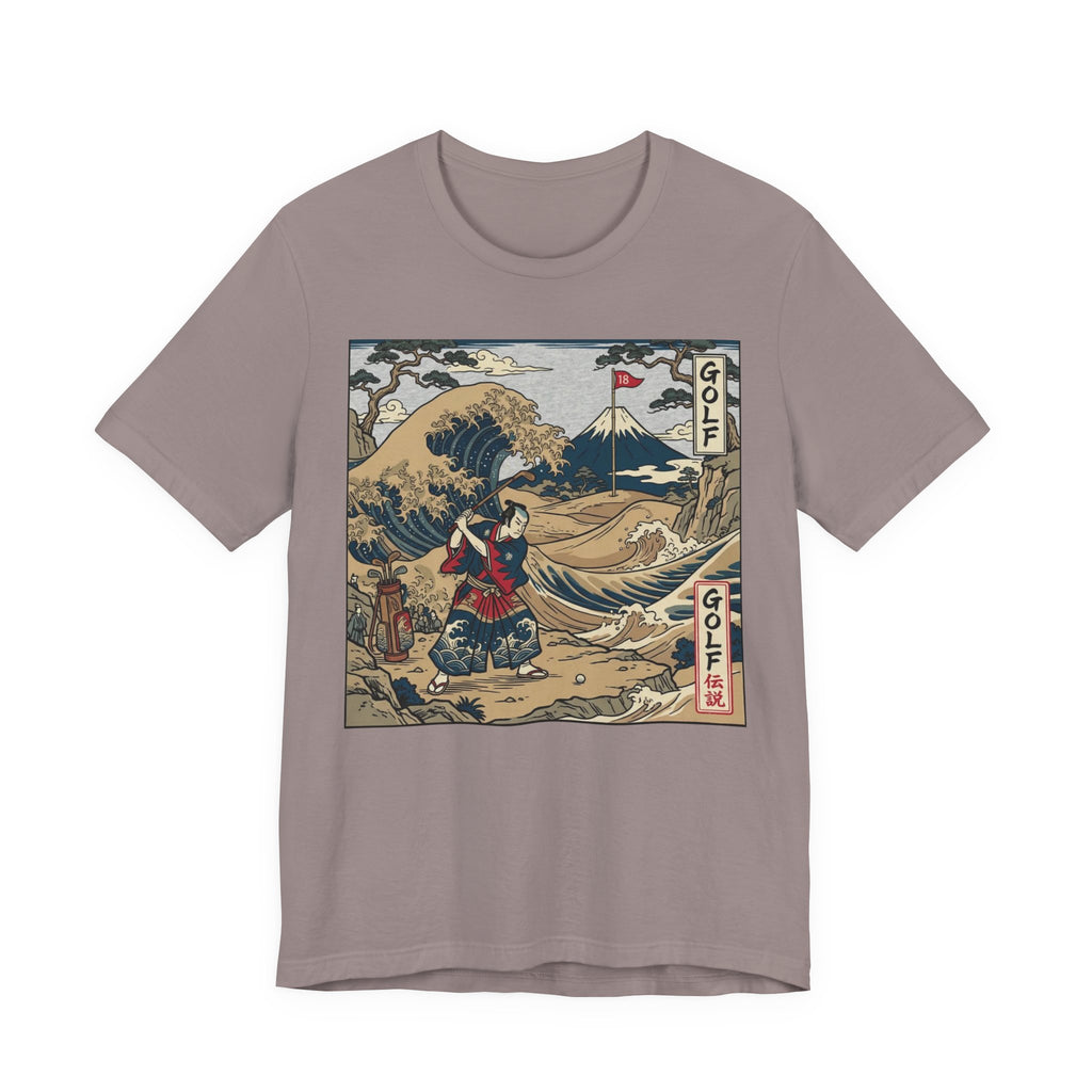 Samurai Golfer Japanese Woodblock Golf T-Shirt | Golf Legend | Wild Green Golf