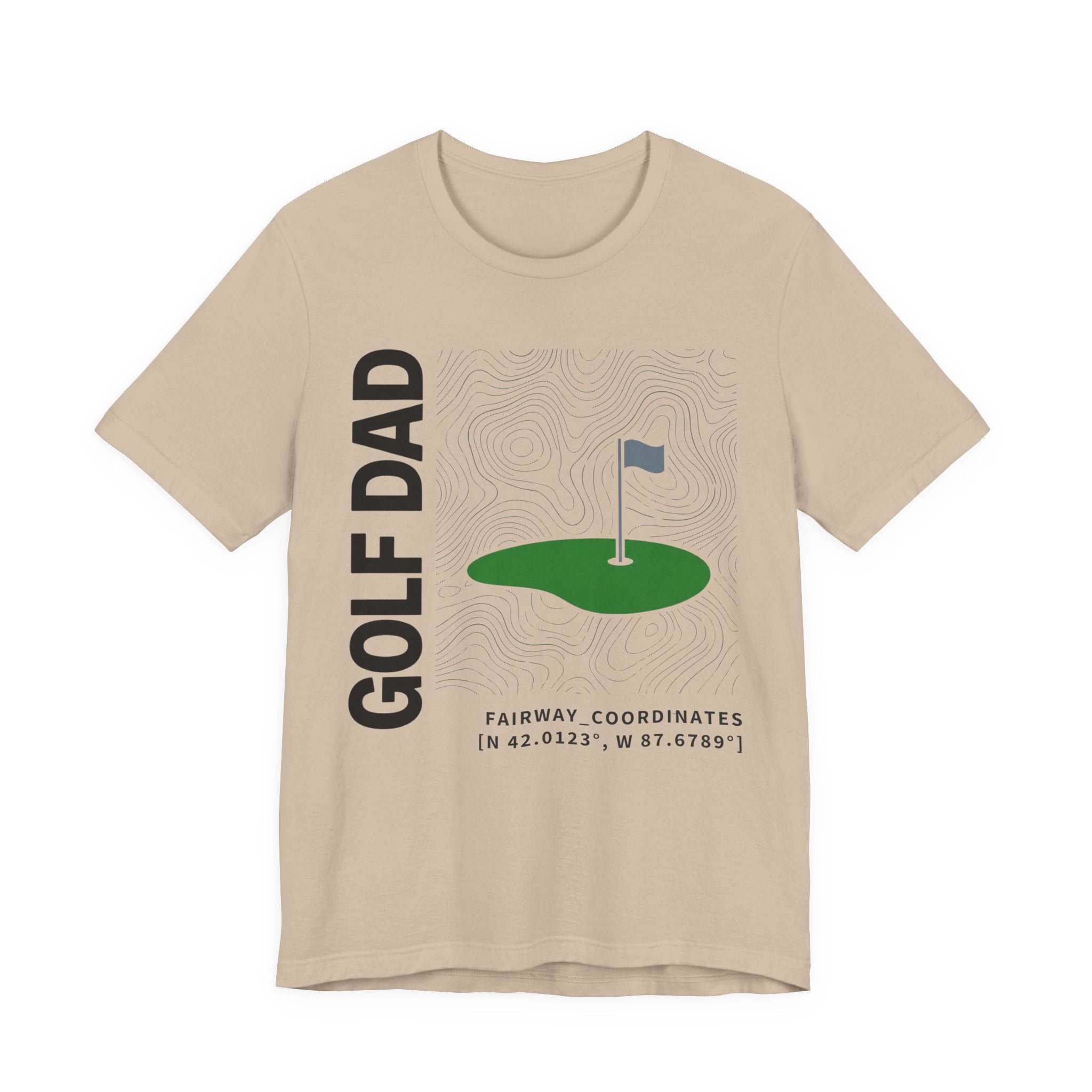 Golf Dad Topographic T-Shirt | Modern Fairway Map Design | Wild Green Golf
