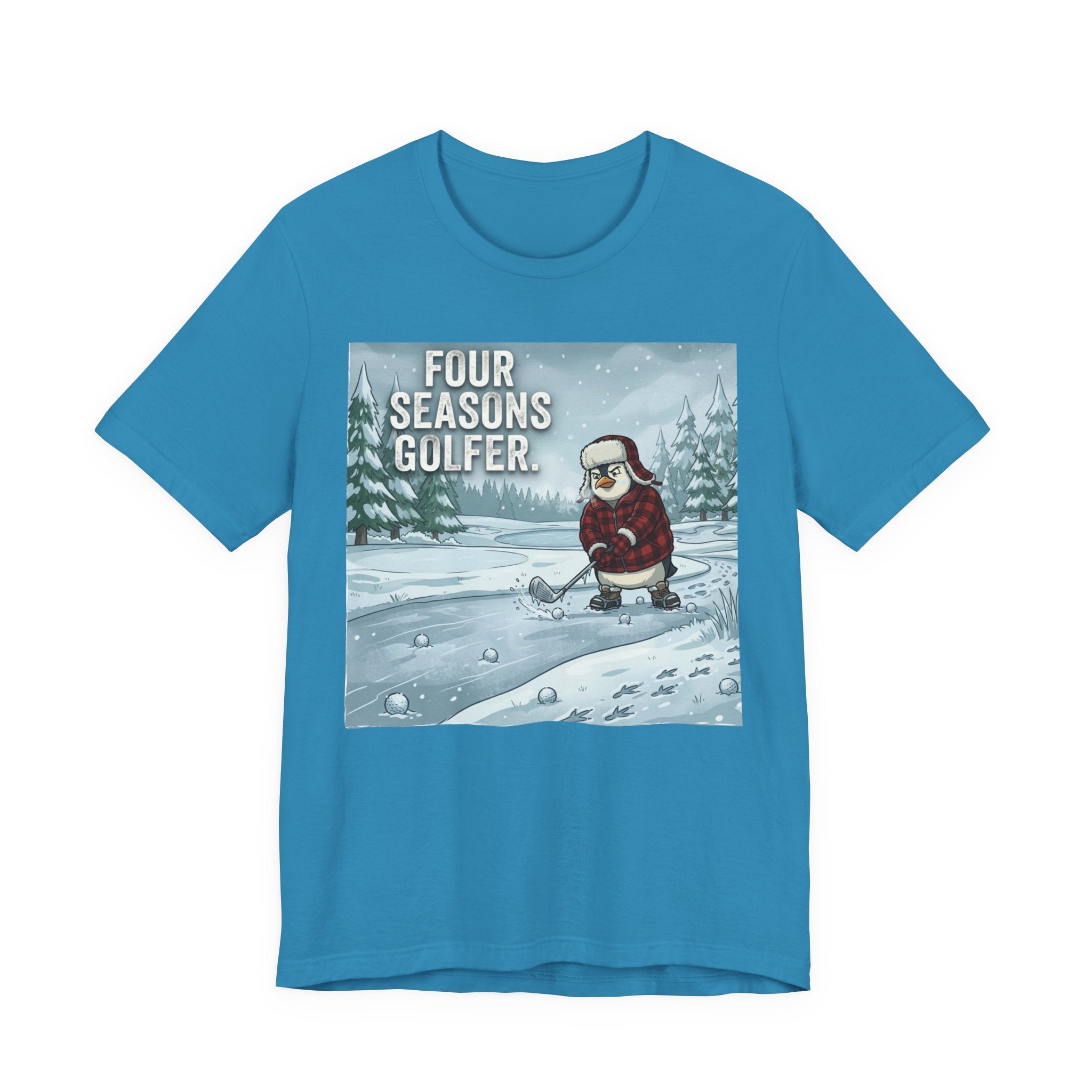 Four Seasons Golfer Funny Golf T-Shirt | Winter Golf Humor | Golf Gift Tee