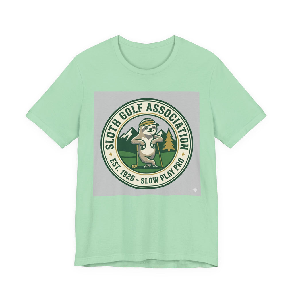 Sloth Golf Association Funny Golf T-Shirt | Slow Play Humor | Golfer Gift Tee