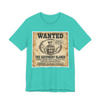 Wanted: The Equipment Blamer Golf T-Shirt | Crimes Against Golf | Wild Green Golf