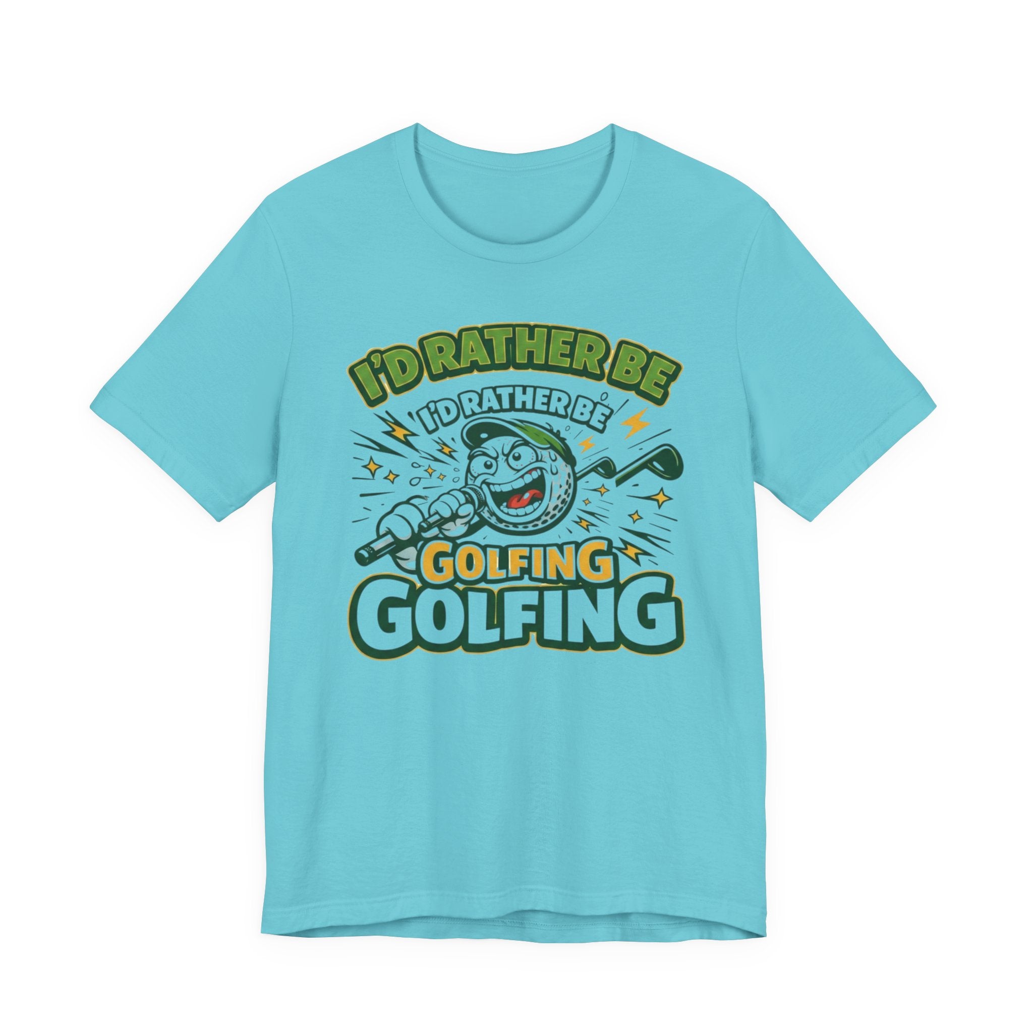 I'd Rather Be Golfing Graphic T-Shirt | Golf Lover Tee | Funny Golf Gift