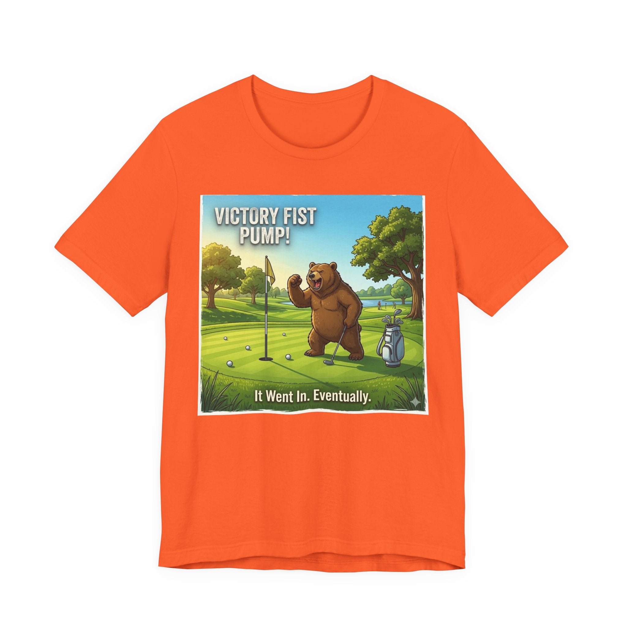 Victory Fist Pump Funny Golf T-Shirt | Golf Putting Humor | Golfer Gift Tee