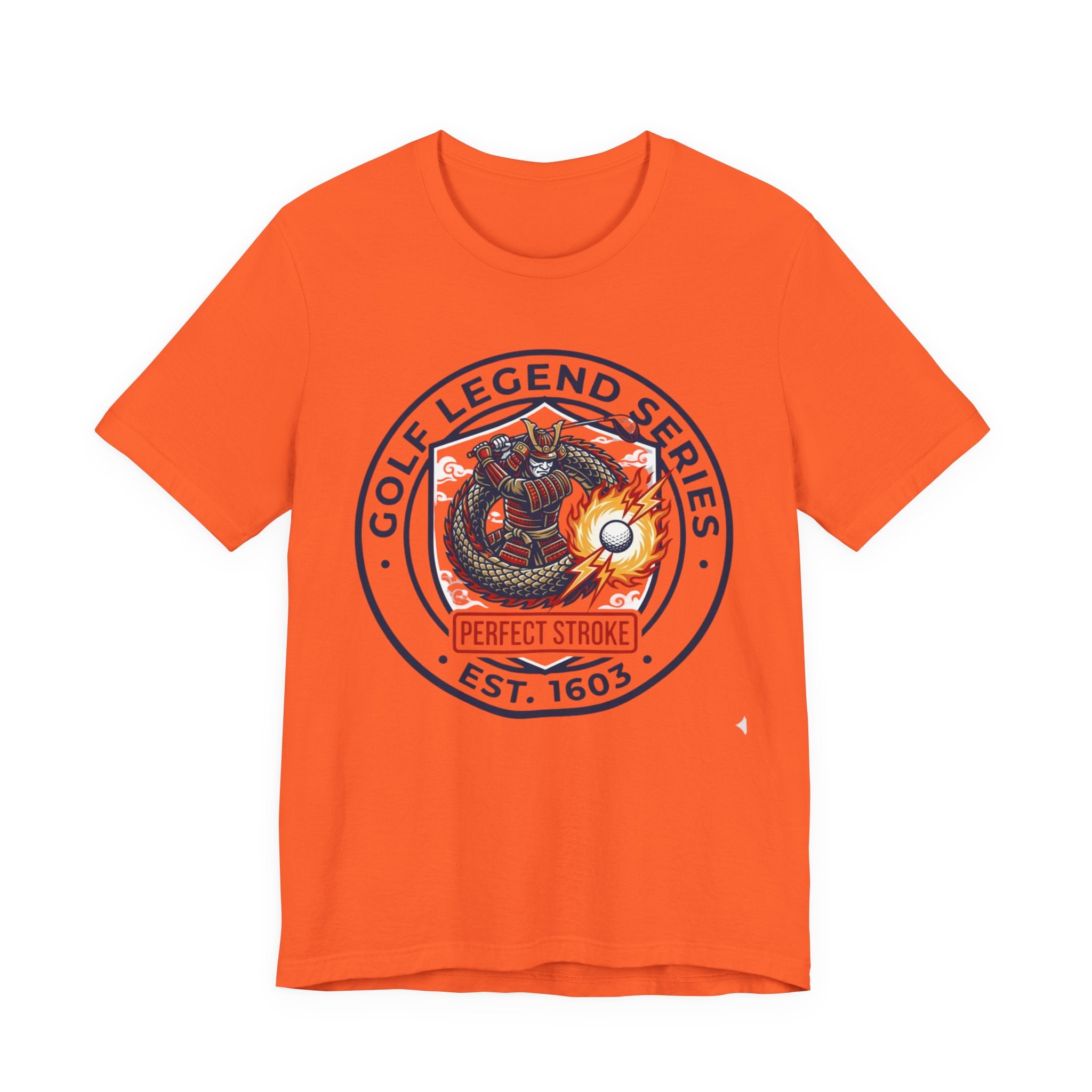 Golf Legend Series Crest T-Shirt | Perfect Stroke Samurai Dragon | Est. 1603 | Wild Green Golf