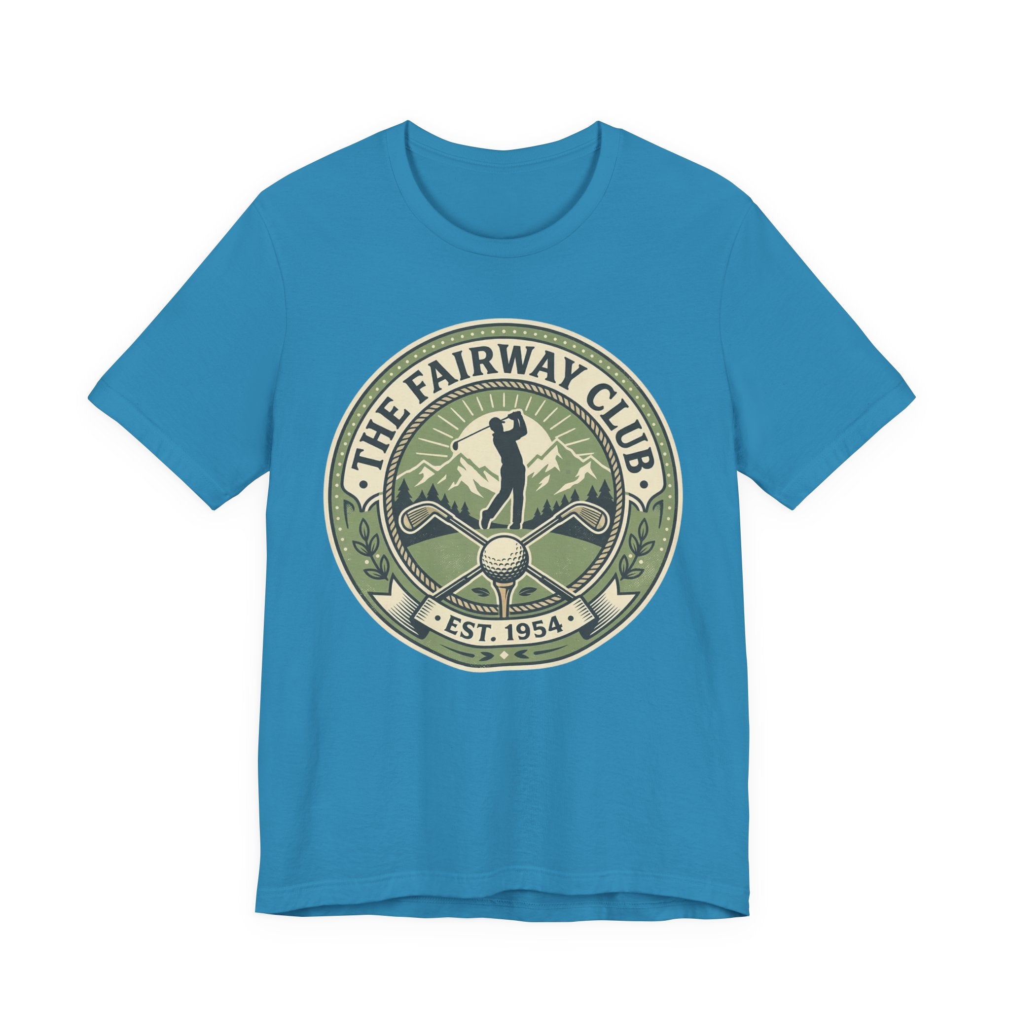 The Fairway Club Golf T-Shirt | Vintage Crest Tee Est. 1954 | Wild Green Golf