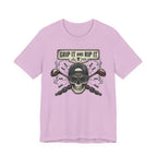 Grip It and Rip It Golf T-Shirt | Vintage Flame Skull Tee | Wild Green Golf