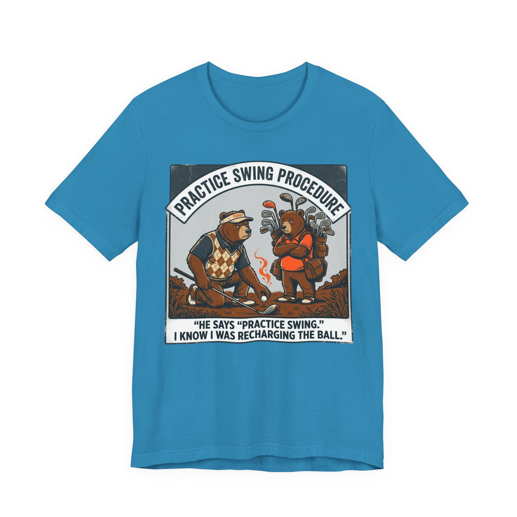 Practice Swing Procedure Funny Golf T-Shirt | Golf Mulligan Humor | Golfer Gift Tee