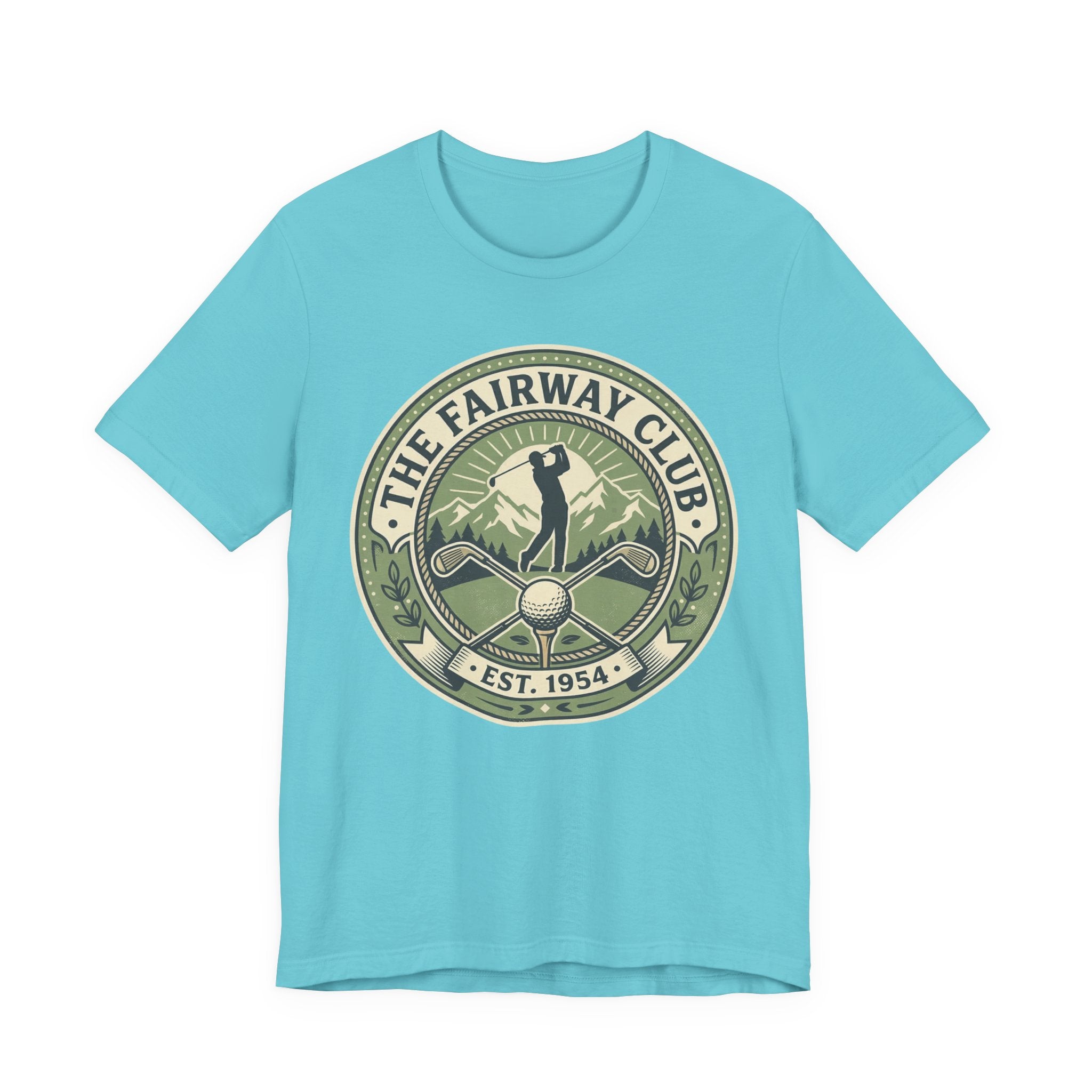 The Fairway Club Golf T-Shirt | Vintage Crest Tee Est. 1954 | Wild Green Golf
