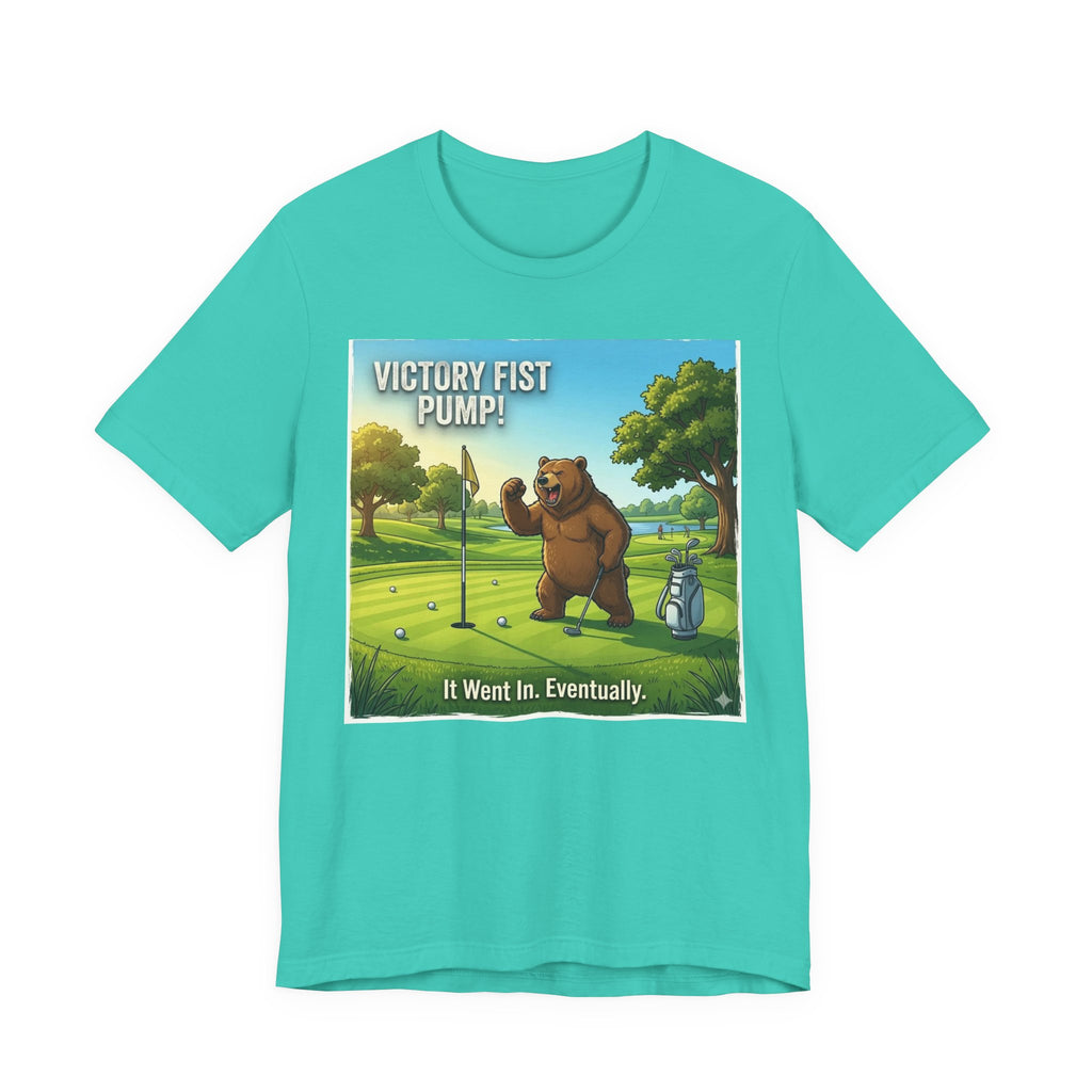 Victory Fist Pump Funny Golf T-Shirt | Golf Putting Humor | Golfer Gift Tee