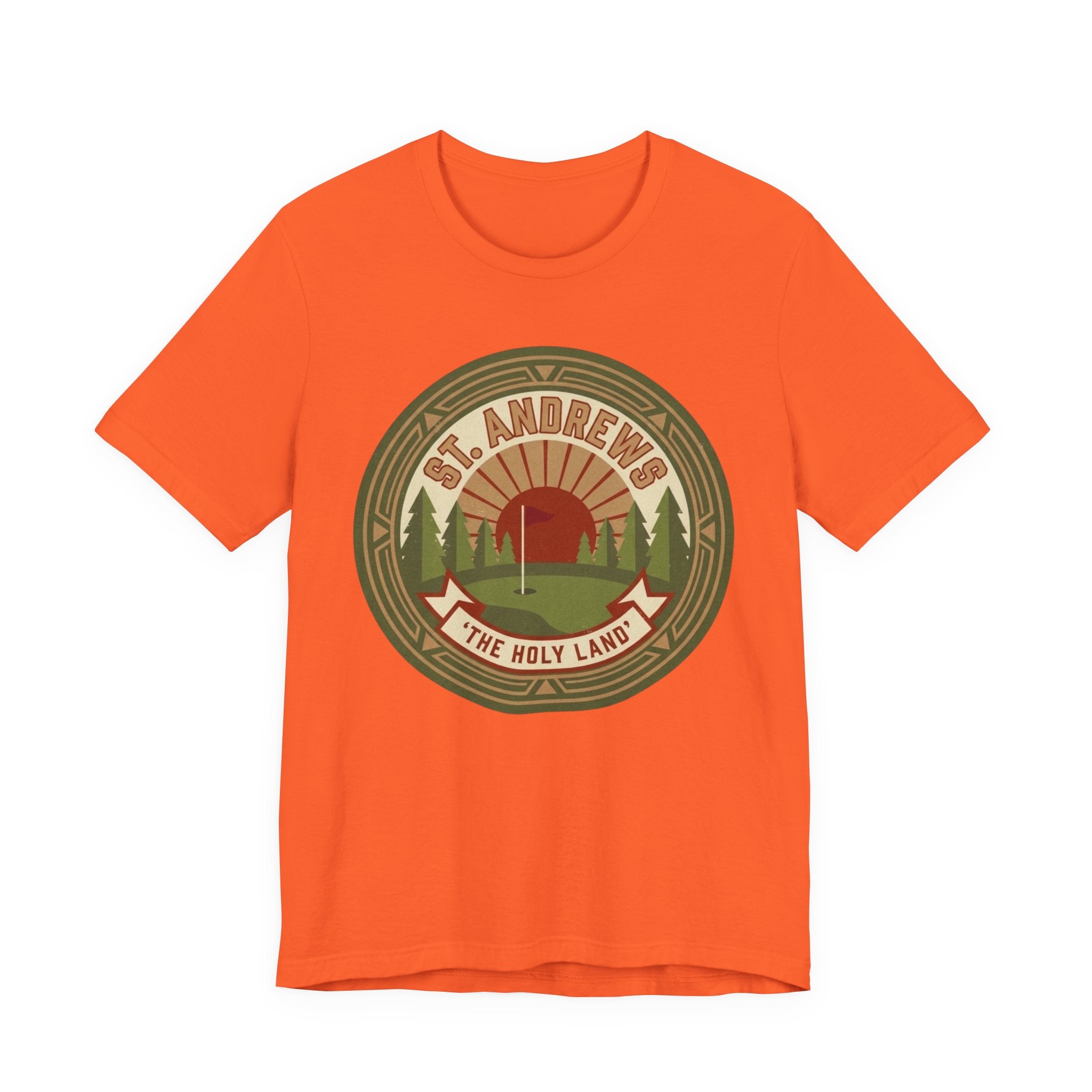 St Andrews The Holy Land Golf T-Shirt | Retro Crest Golf Tee | Scotland Golf Gift