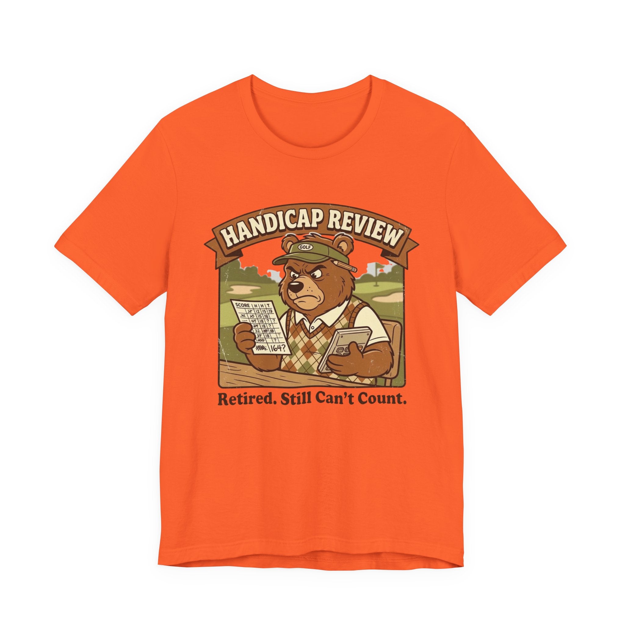 Handicap Review Funny Golf T-Shirt | Retired Golfer Gift | Golf Scorecard Humor Tee
