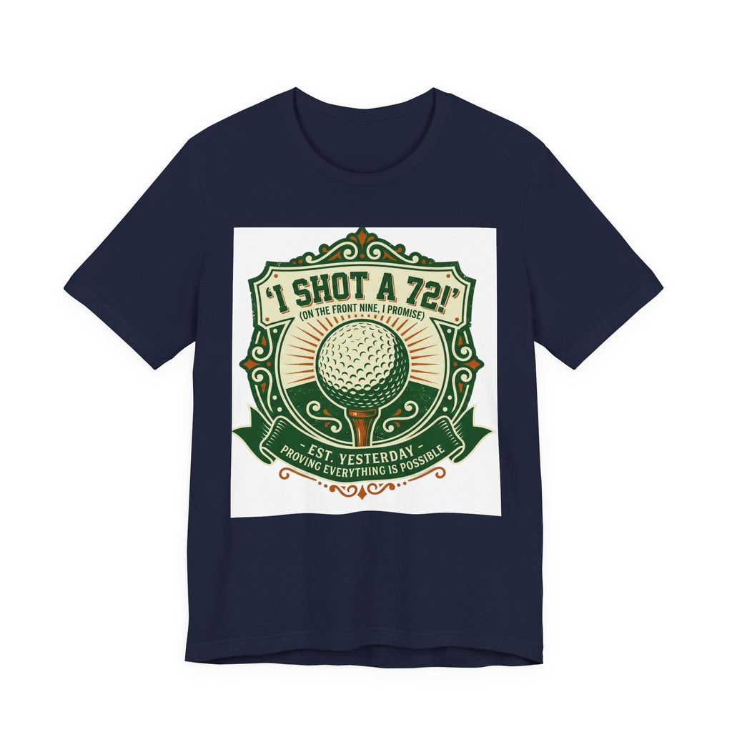 Golf Vintage Crest T-Shirt | "I Shot a 72" Retro Golf Graphic Tee | Wild Green Golf