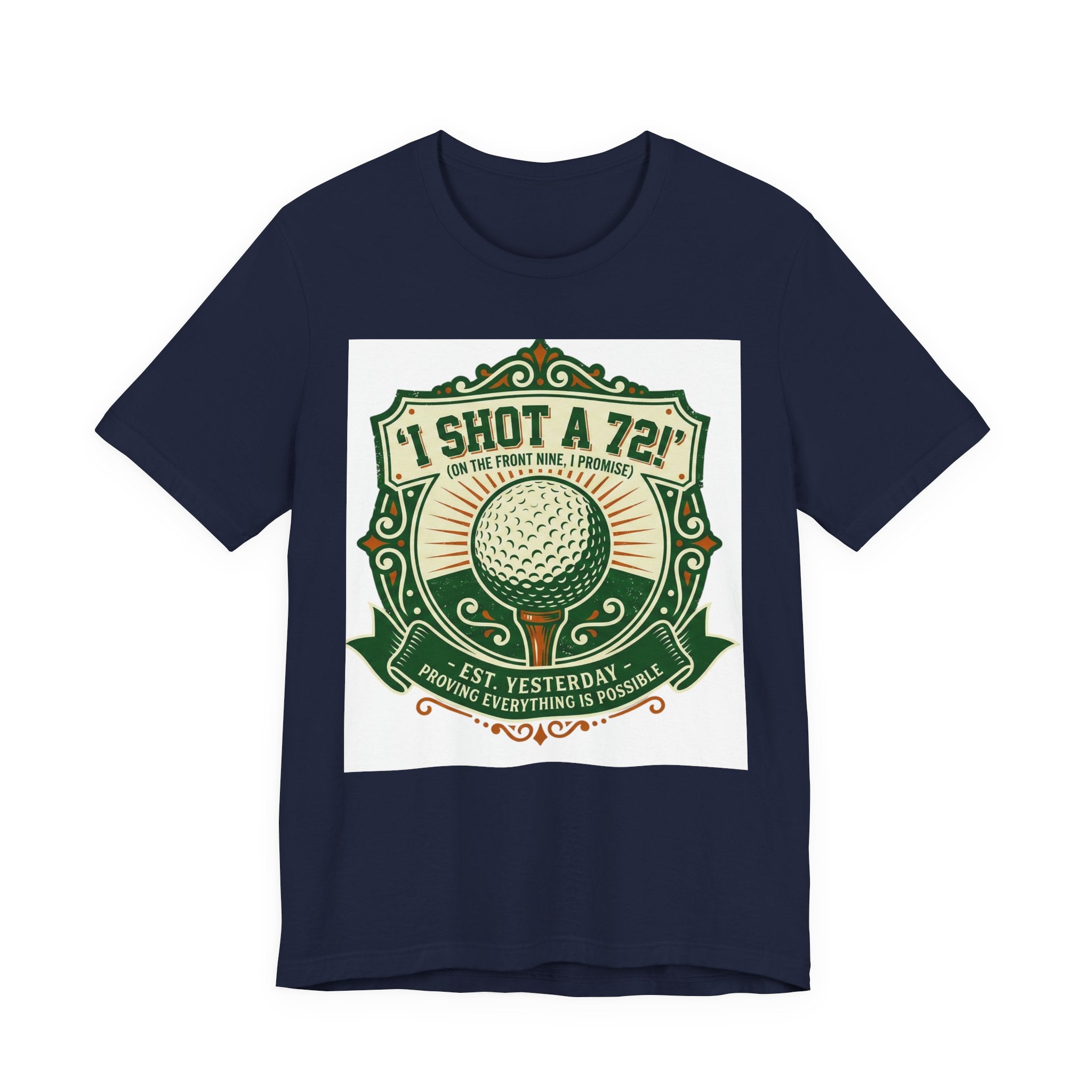 Golf Vintage Crest T-Shirt | "I Shot a 72" Retro Golf Graphic Tee | Wild Green Golf