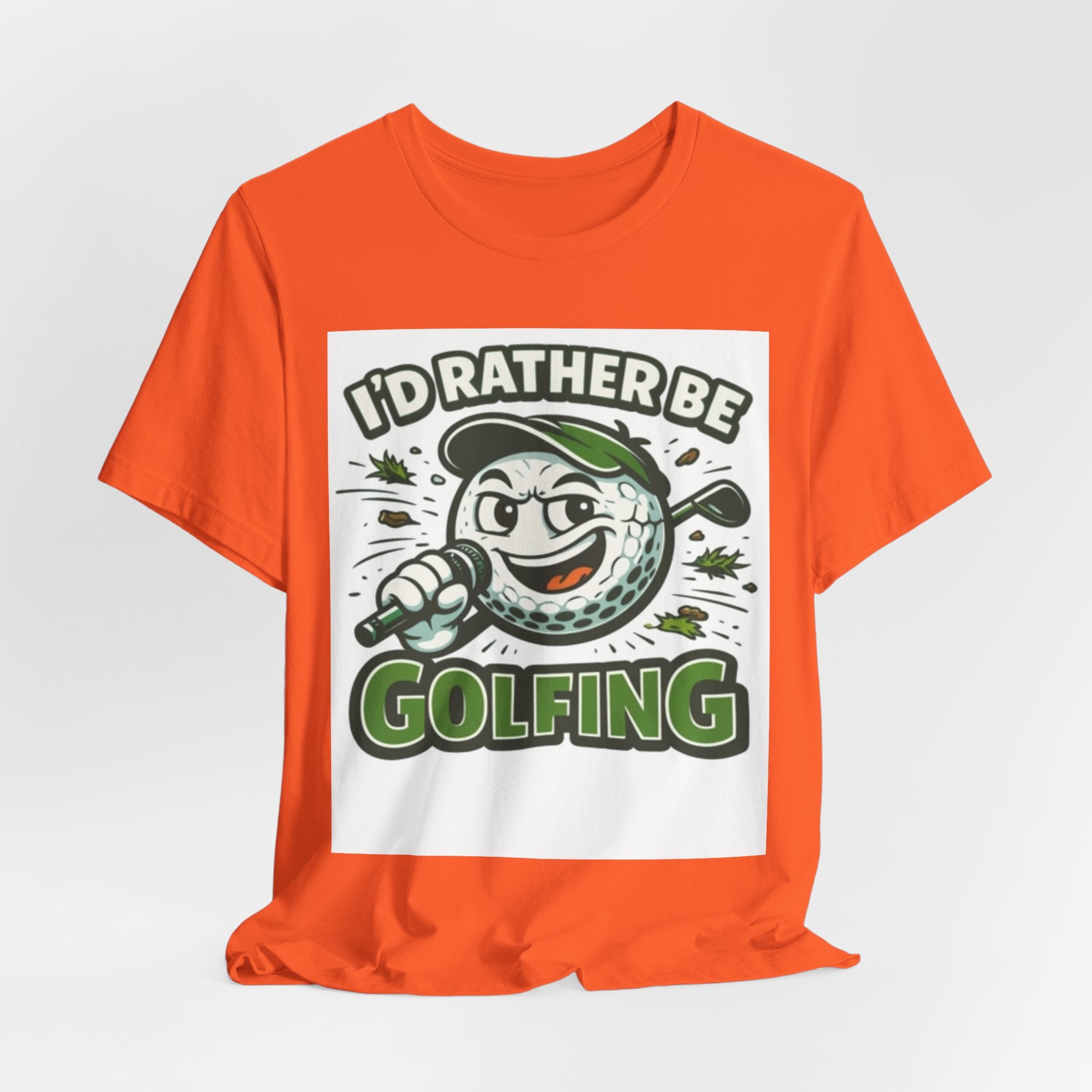 I'd Rather Be Golfing Graphic T-Shirt | Golf Lover Tee | Funny Golf Gift
