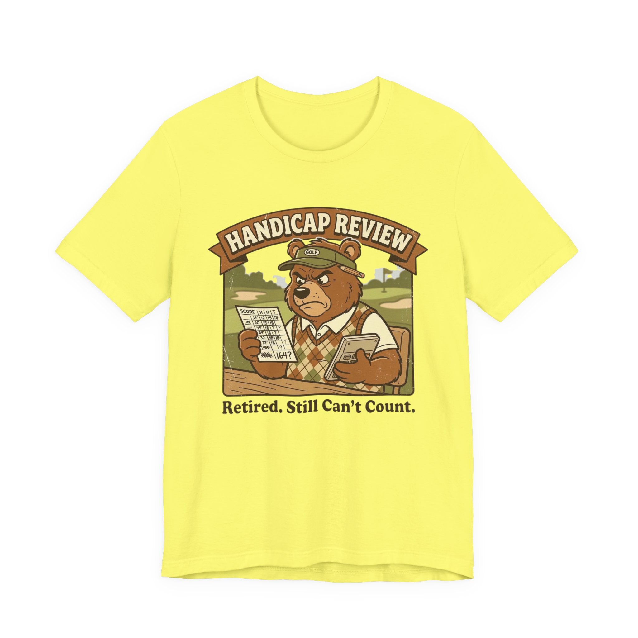 Handicap Review Funny Golf T-Shirt | Retired Golfer Gift | Golf Scorecard Humor Tee
