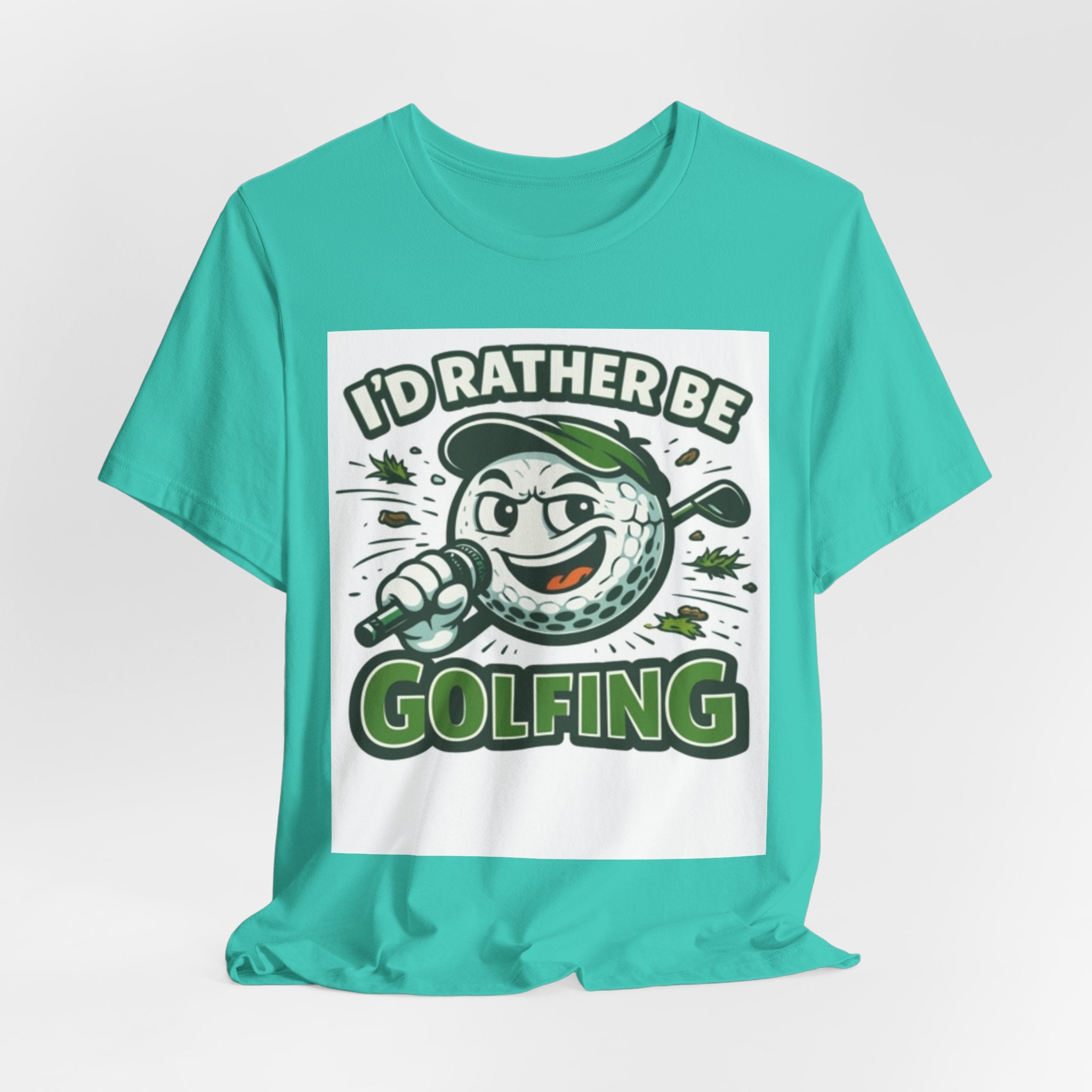 I'd Rather Be Golfing Graphic T-Shirt | Golf Lover Tee | Funny Golf Gift