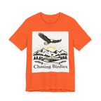 Chasing Birdies Golf T-Shirt | Vintage Eagle & Mountain Golf Course Design | Golf Gift