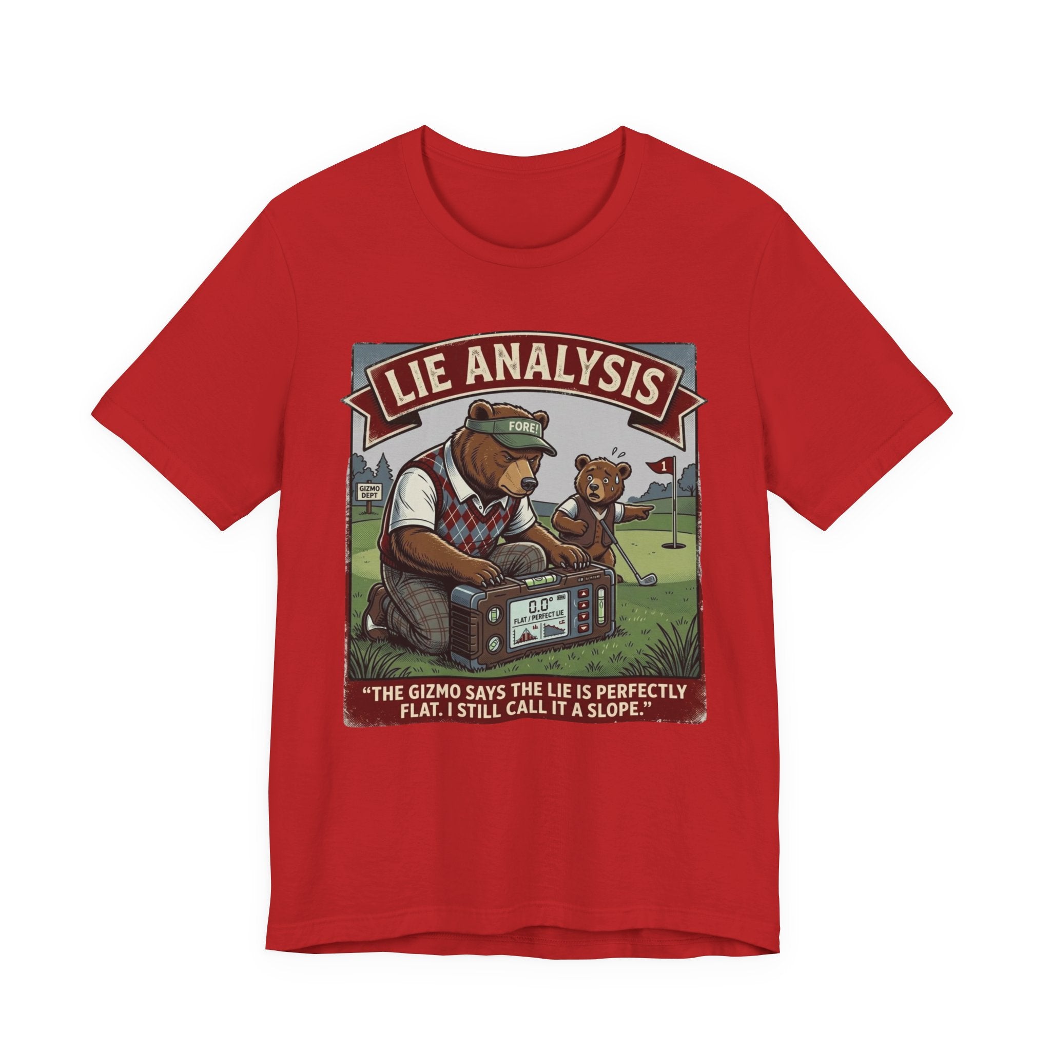 Lie Analysis Funny Golf T-Shirt | Golf Slope Humor | Golfer Gift Tee
