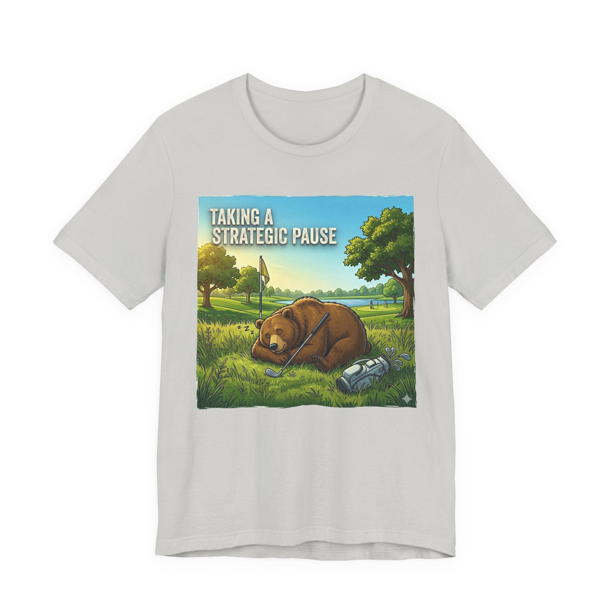 Taking a Strategic Pause Funny Golf T-Shirt | Golf Nap Humor | Golfer Gift Tee